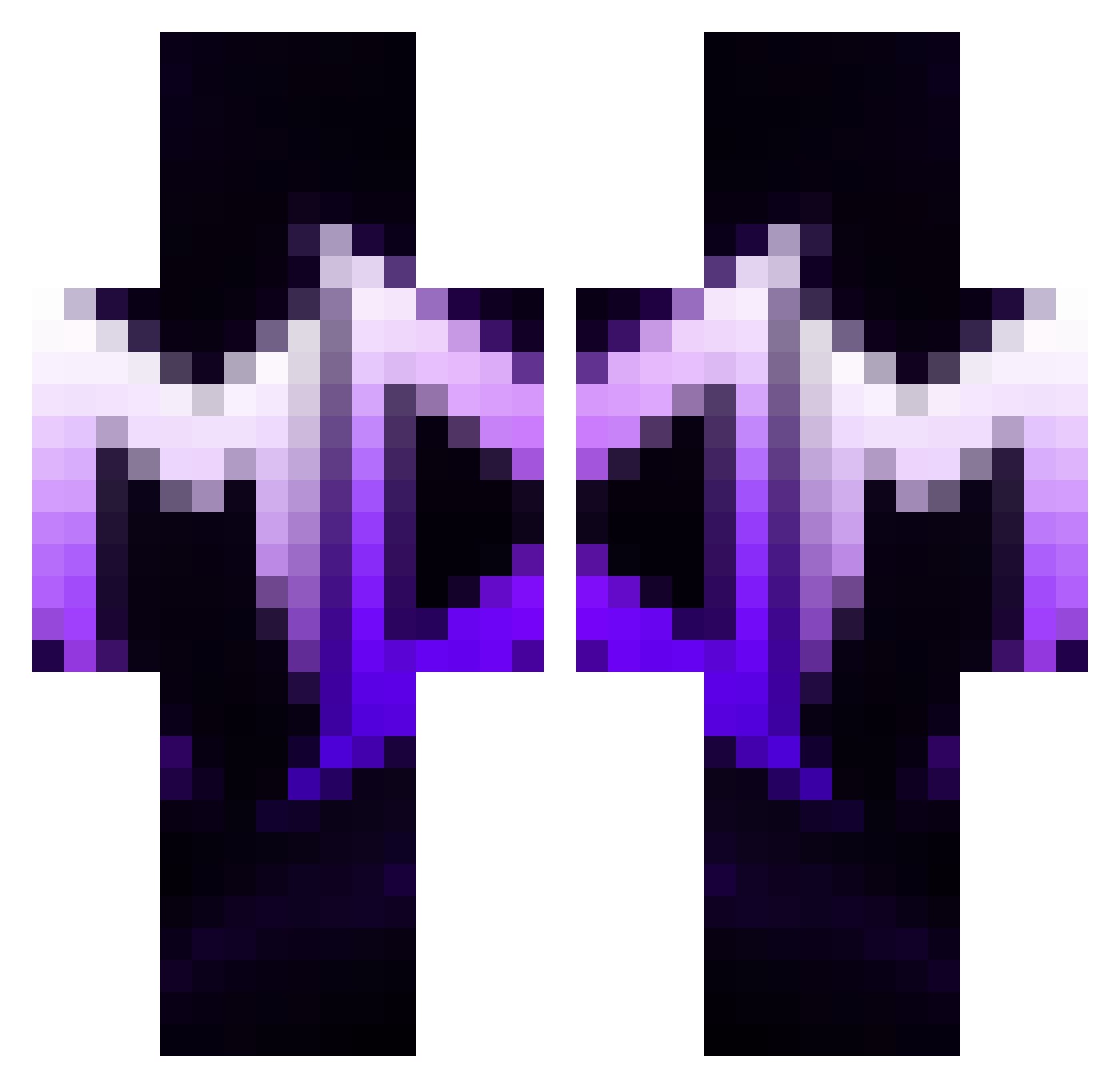 MogDive Minecraft skin, front and back view