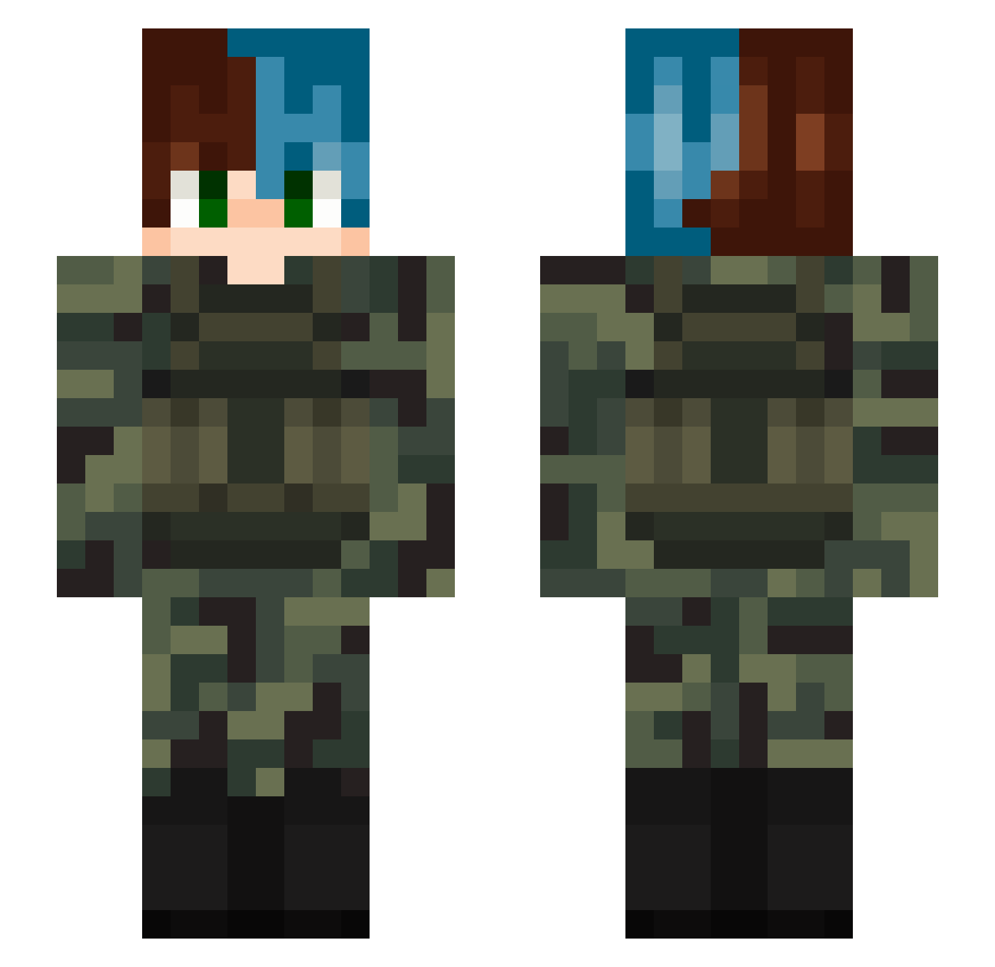 fernando1609 Minecraft skin, front and back view