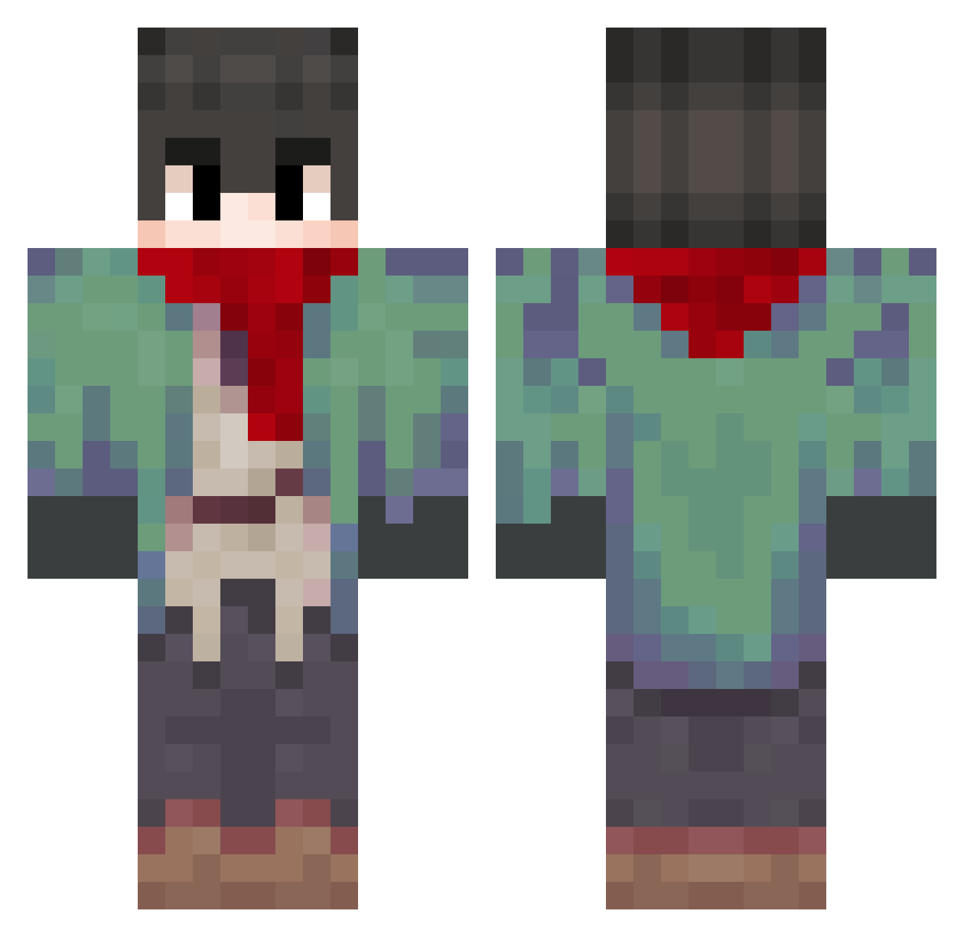 Al8901 Minecraft skin, front and back view