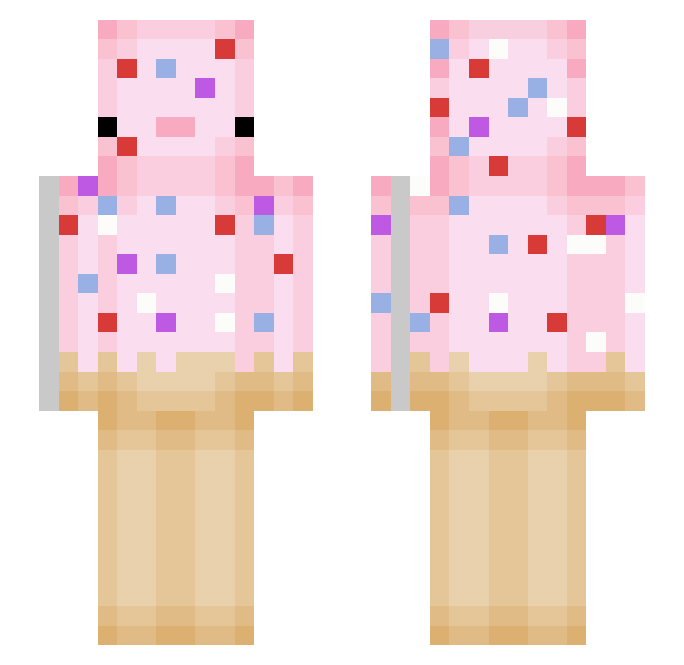 __Starlight_ Minecraft skin, front and back view