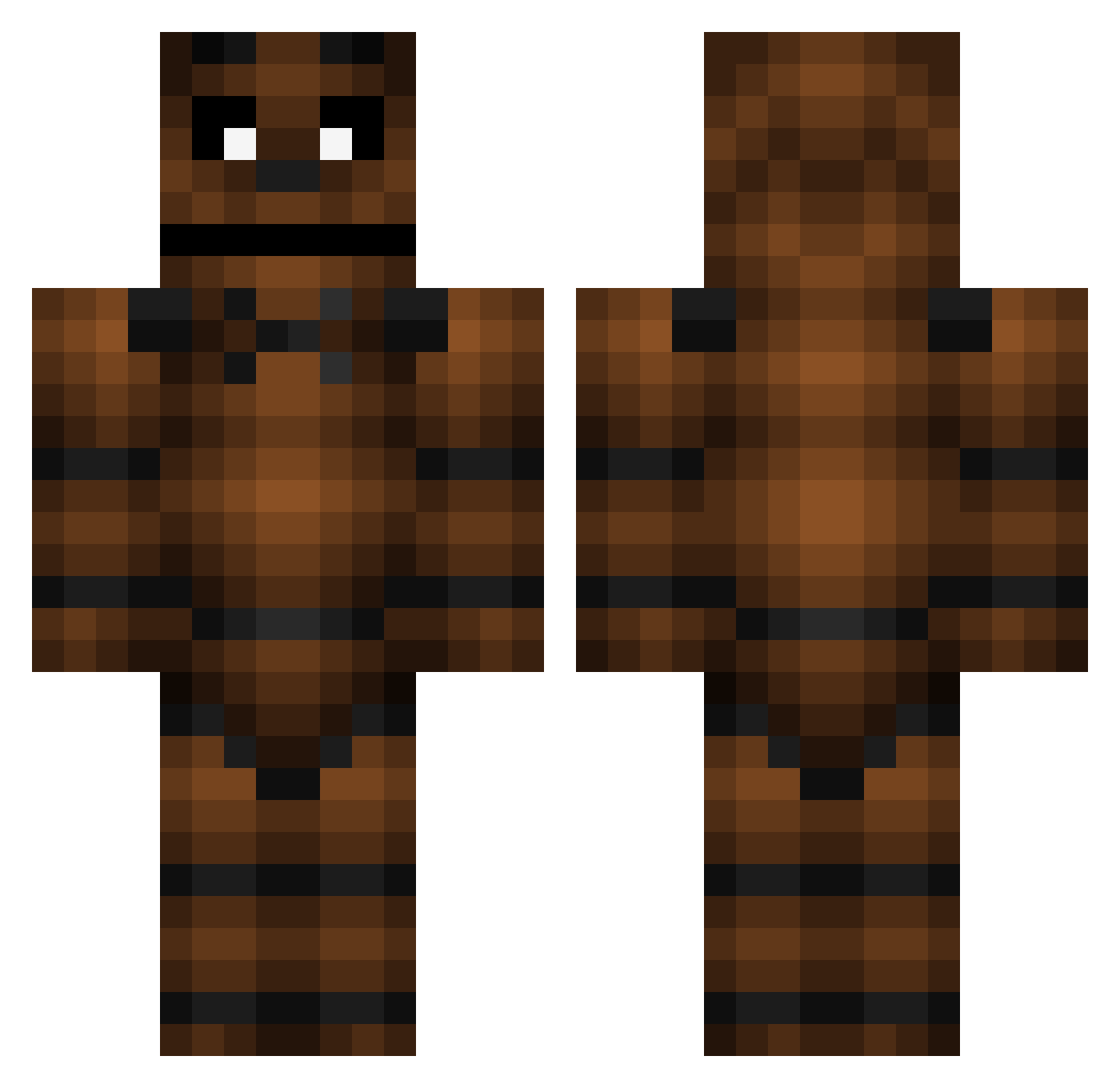 Abdwa1 Minecraft skin, front and back view
