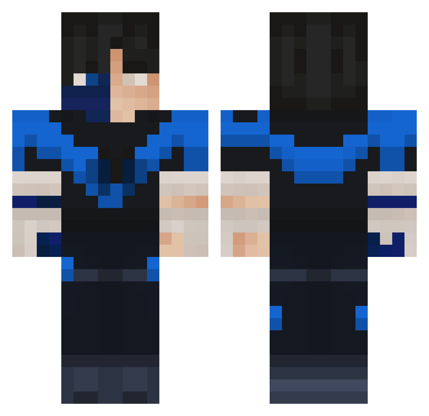 Aidoneo_ Minecraft skin, front and back view