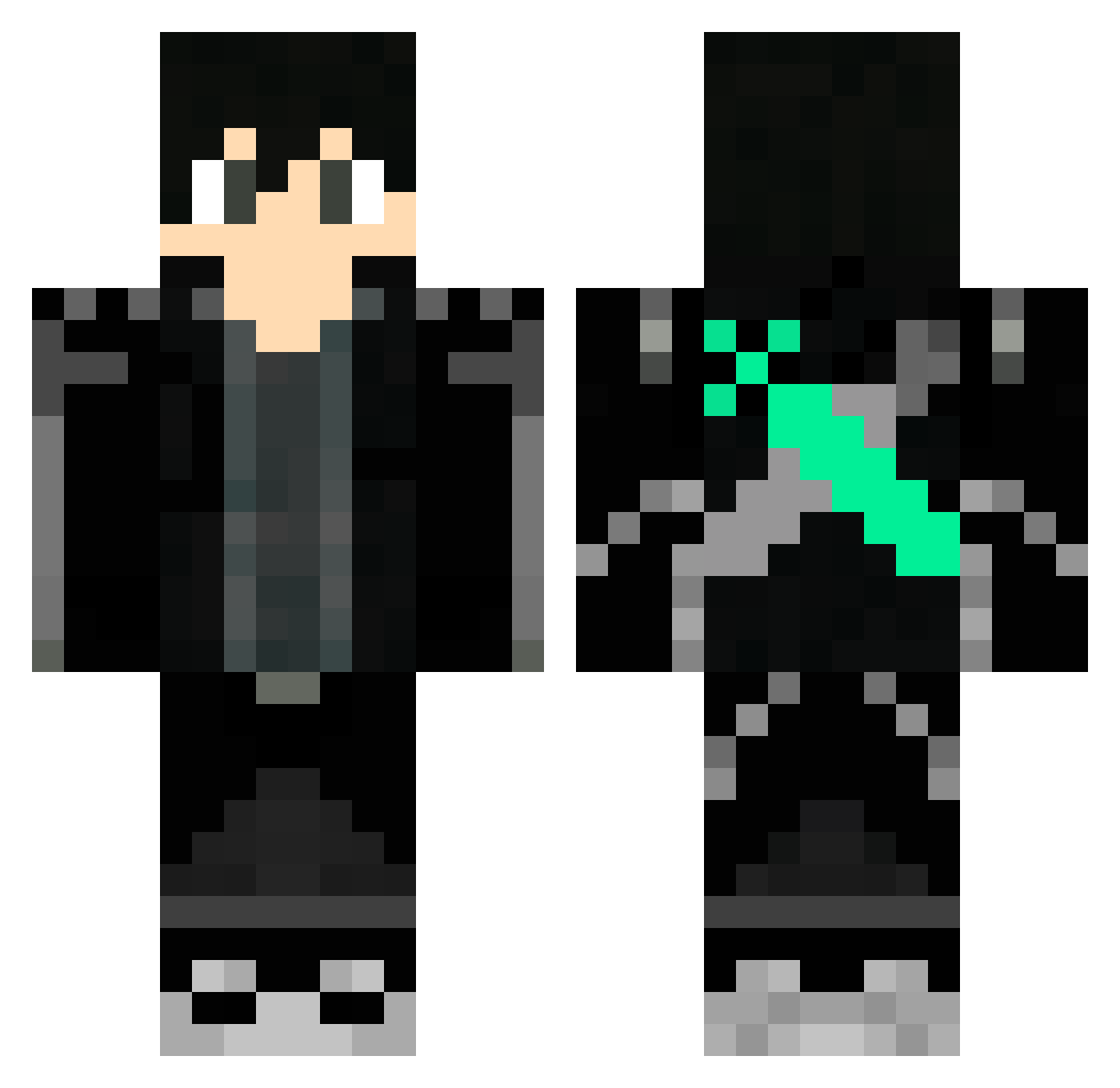Tobthekingx Minecraft skin, front and back view