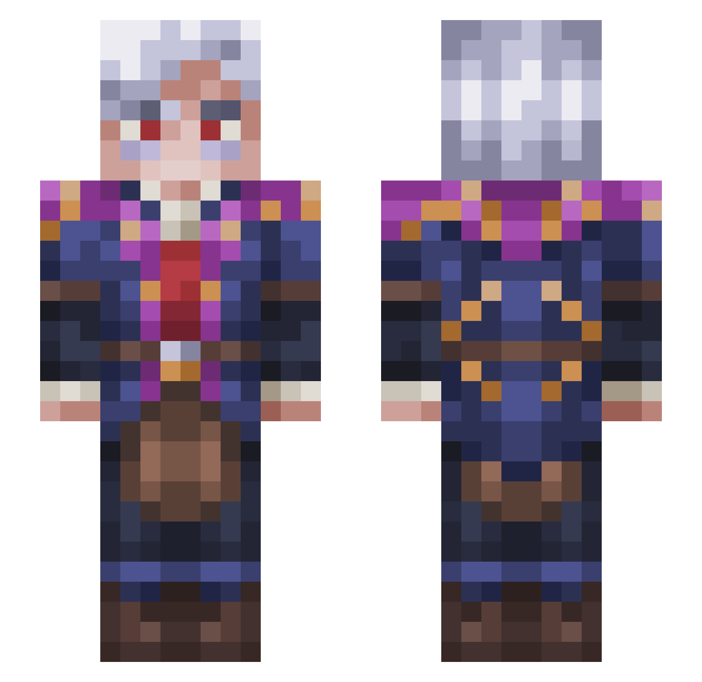Jovem_Dinamico1 Minecraft skin, front and back view