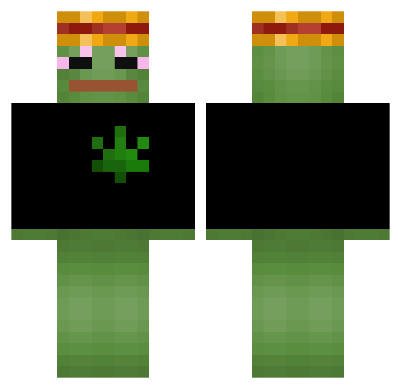 9jxcob Minecraft skin, front and back view