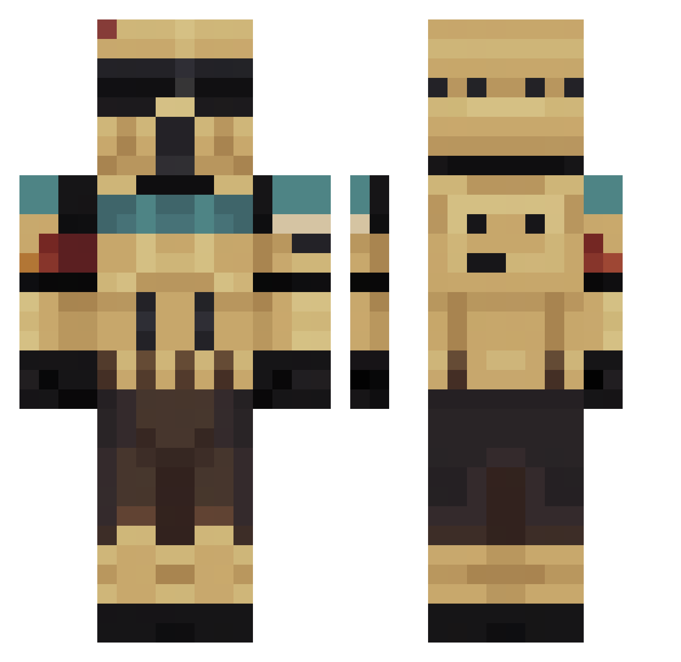 igi1448 Minecraft skin, front and back view