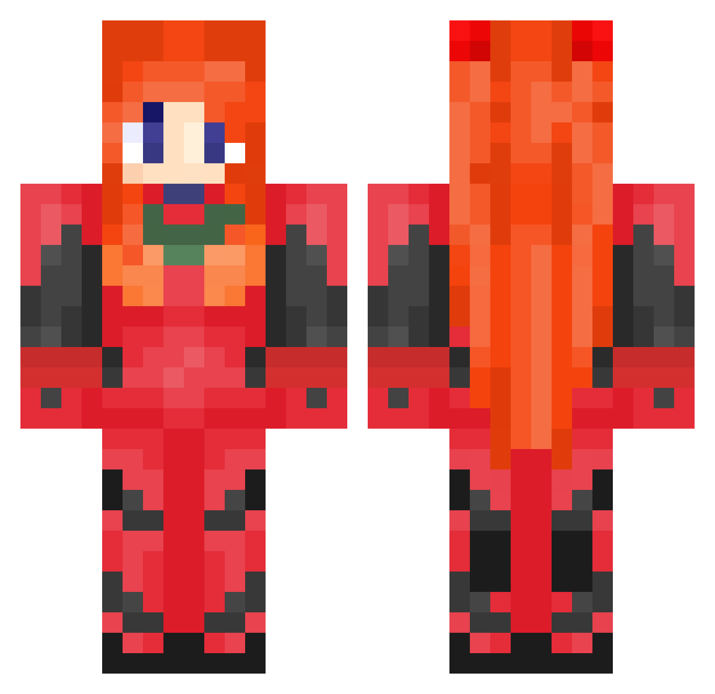 shinjilf2 Minecraft skin, front and back view