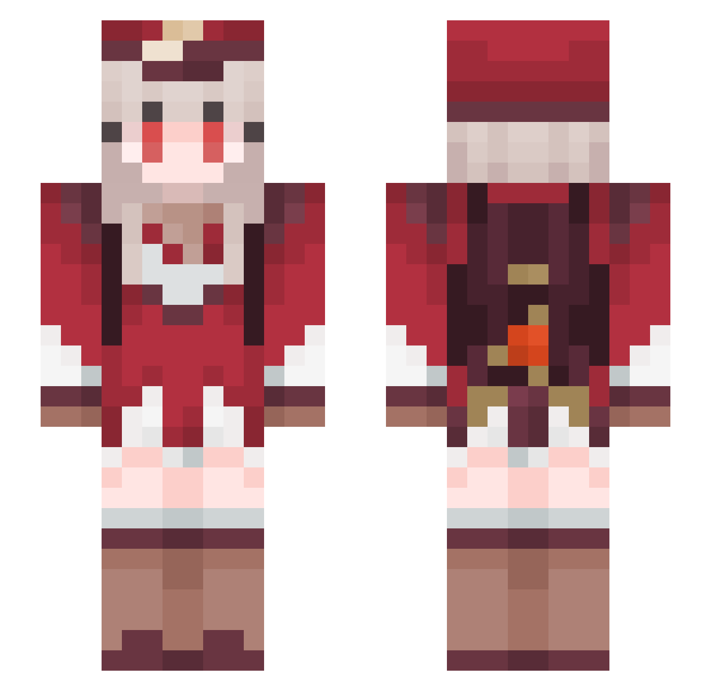 supraemeleader Minecraft skin, front and back view