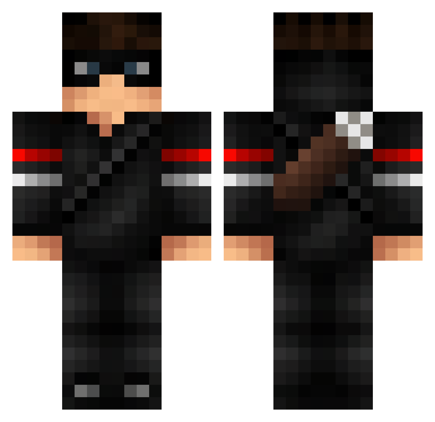Stufe_07 Minecraft skin, front and back view