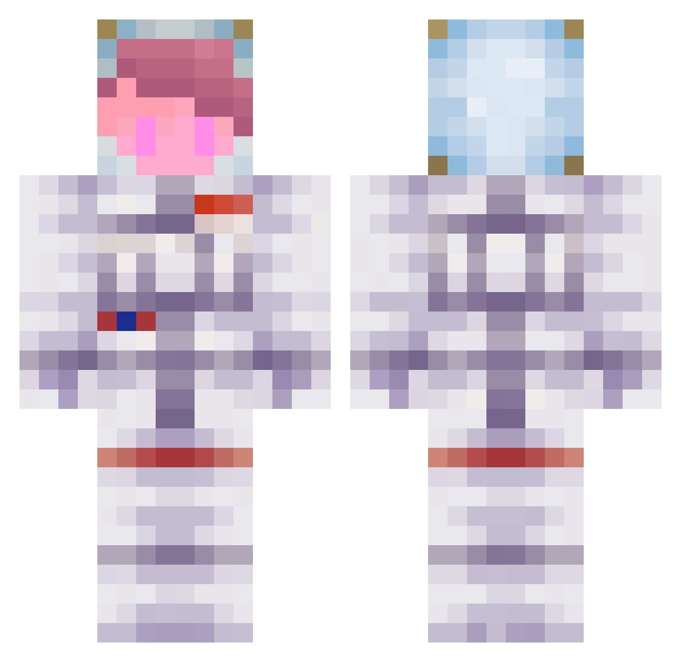 sodaAPI Minecraft skin, front and back view