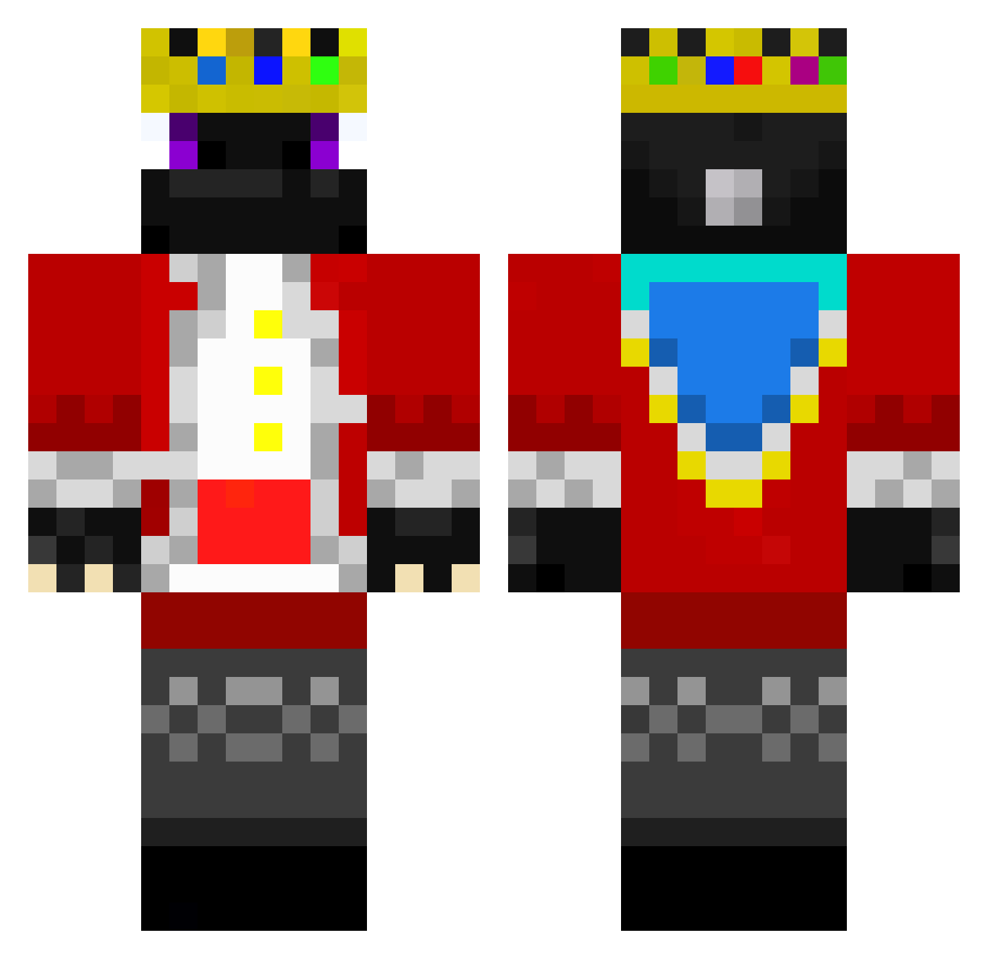 kriperman1 Minecraft skin, front and back view