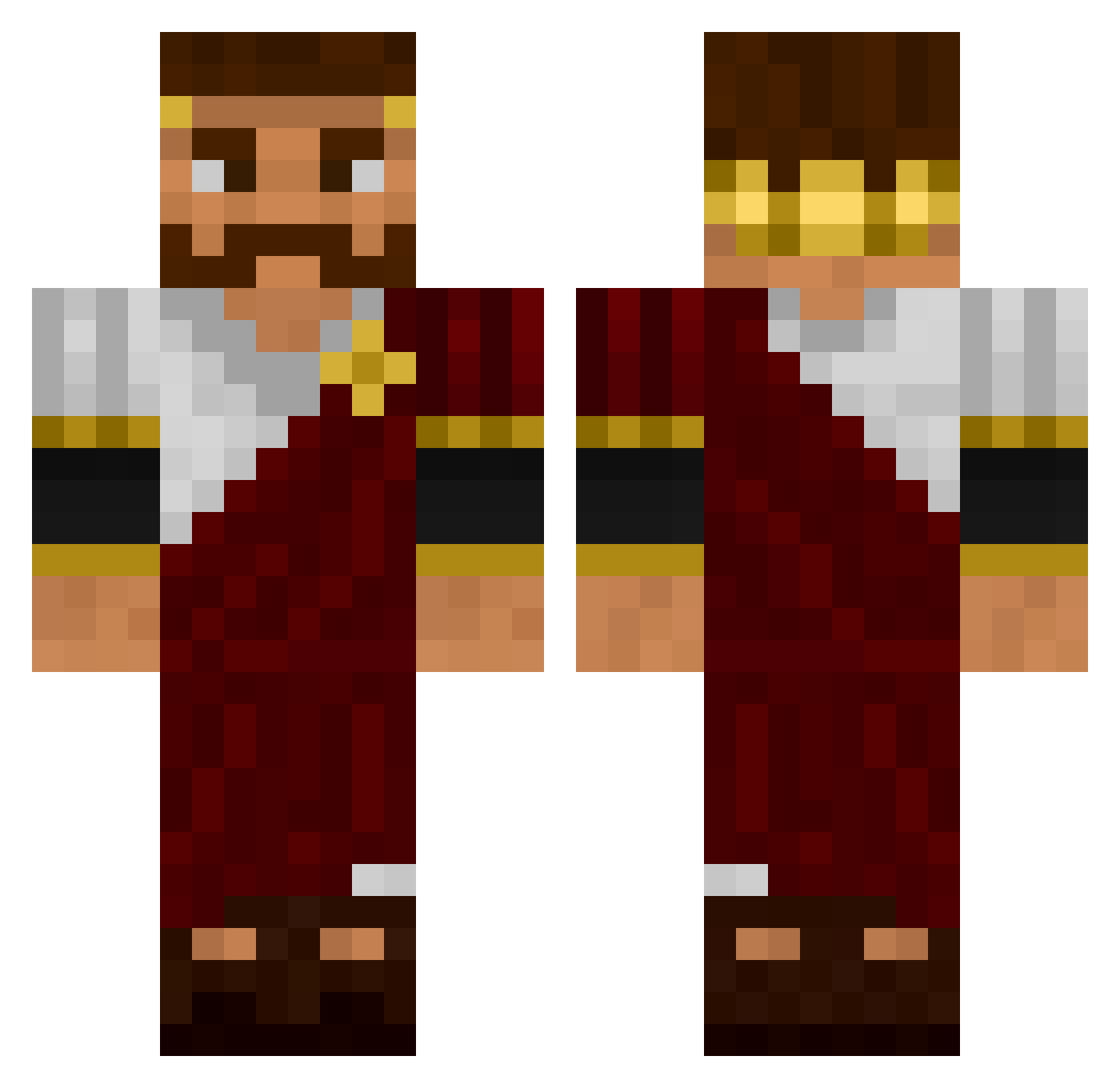 Appius Minecraft skin, front and back view