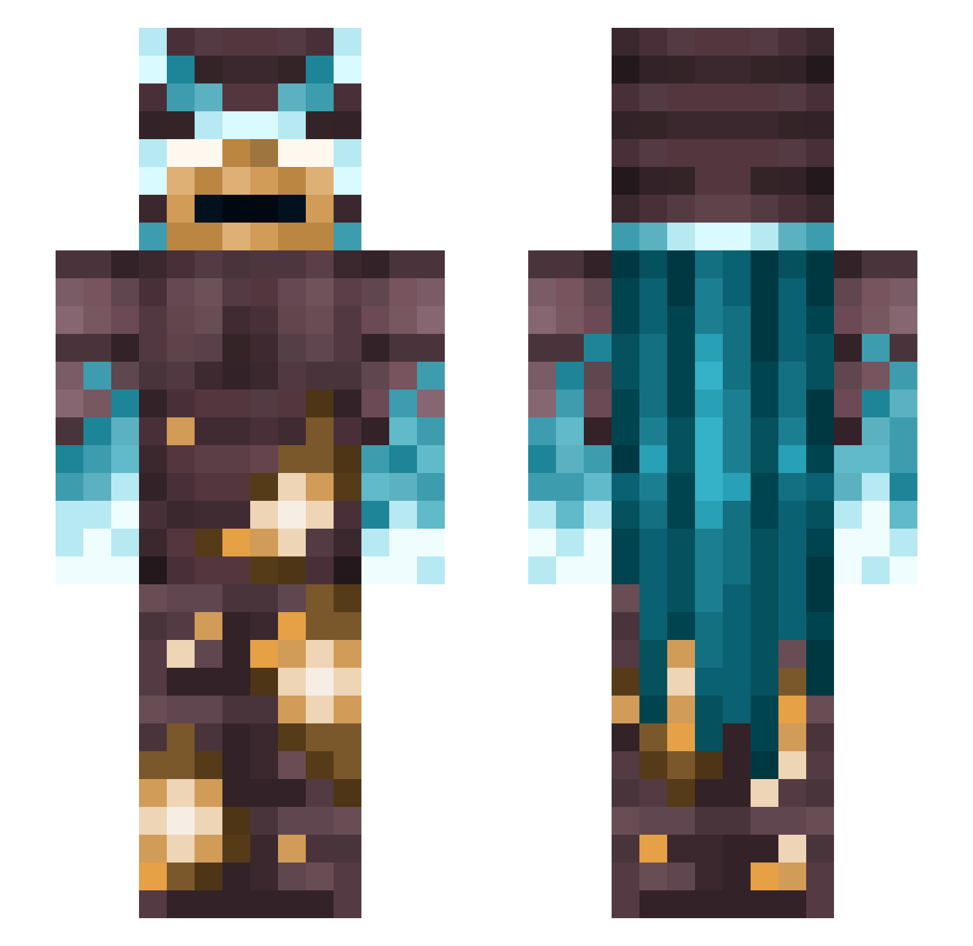 mateteaa Minecraft skin, front and back view