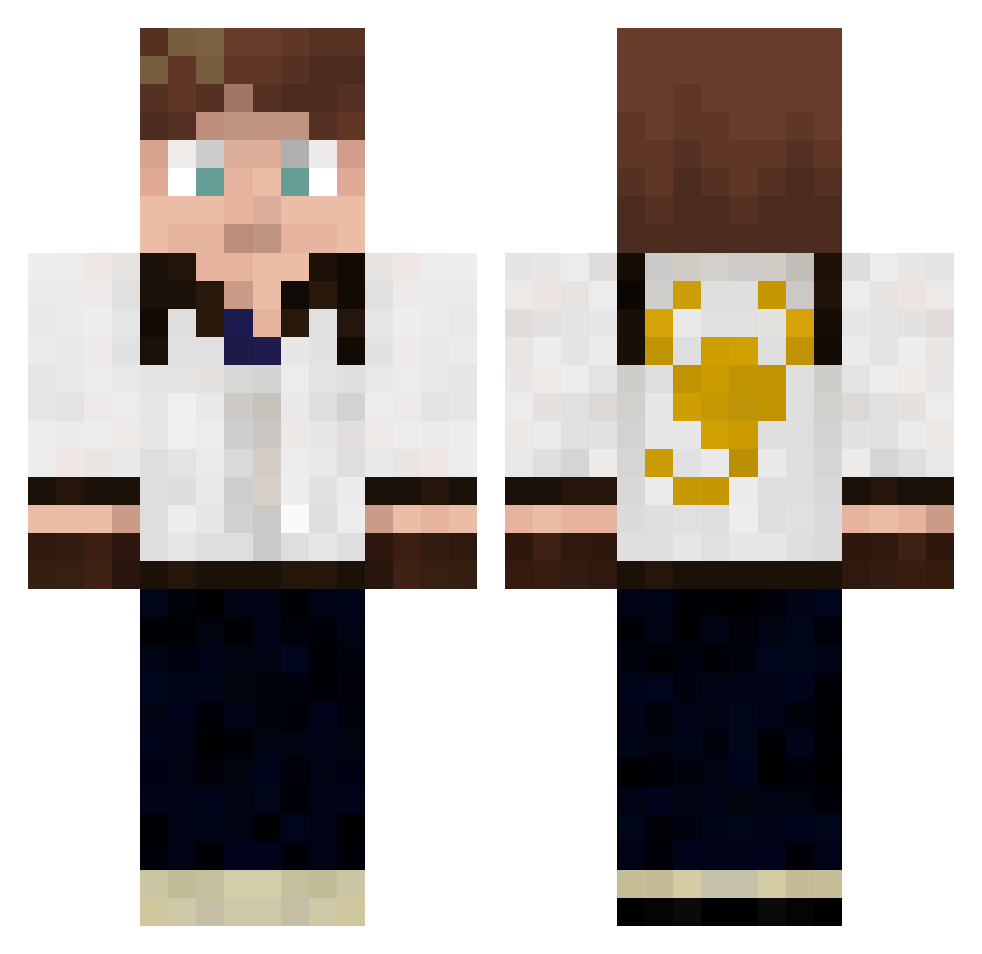 Walurorie Minecraft skin, front and back view