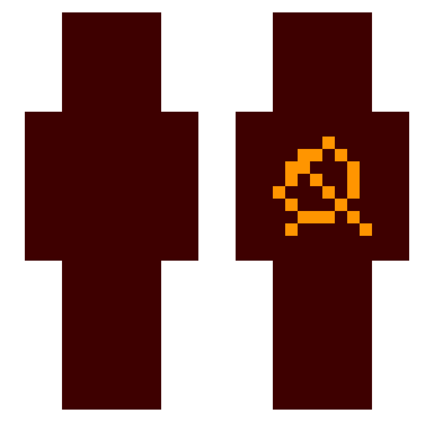 itzzLily Minecraft skin, front and back view