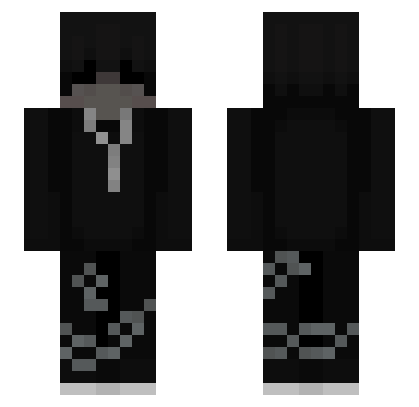 _Ghost999 Minecraft skin, front and back view