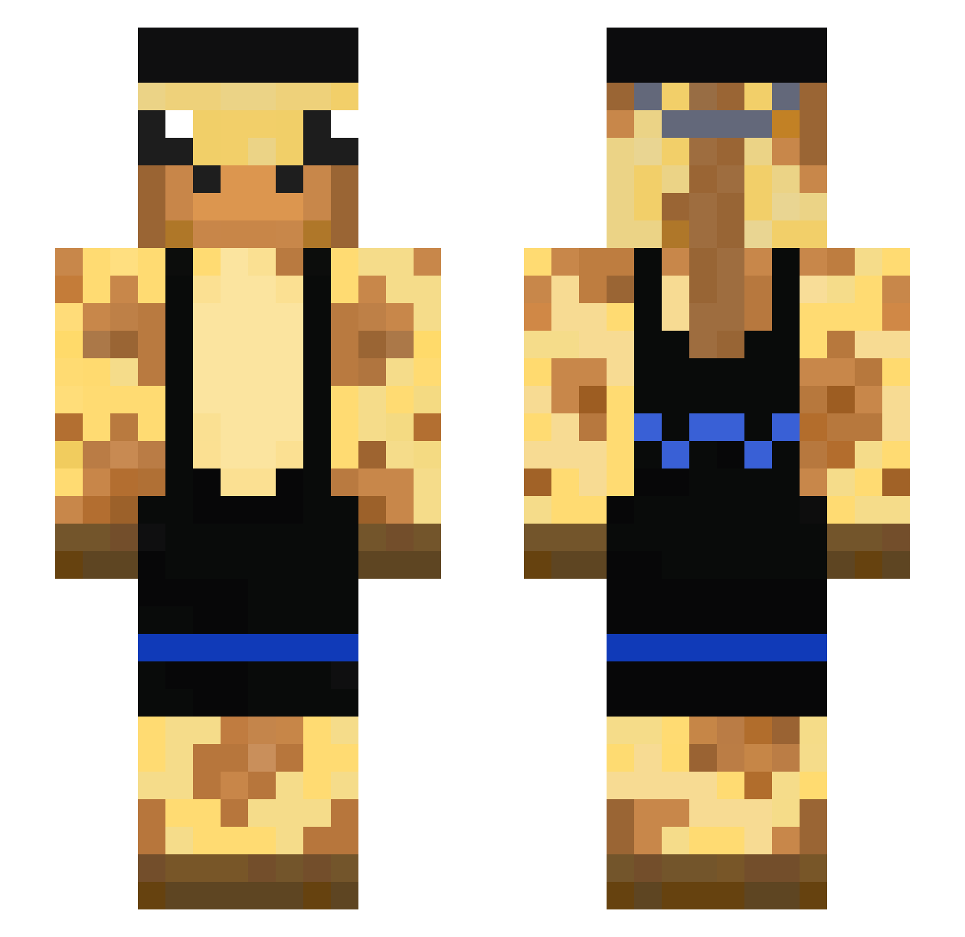 Weilichchefbin Minecraft skin, front and back view
