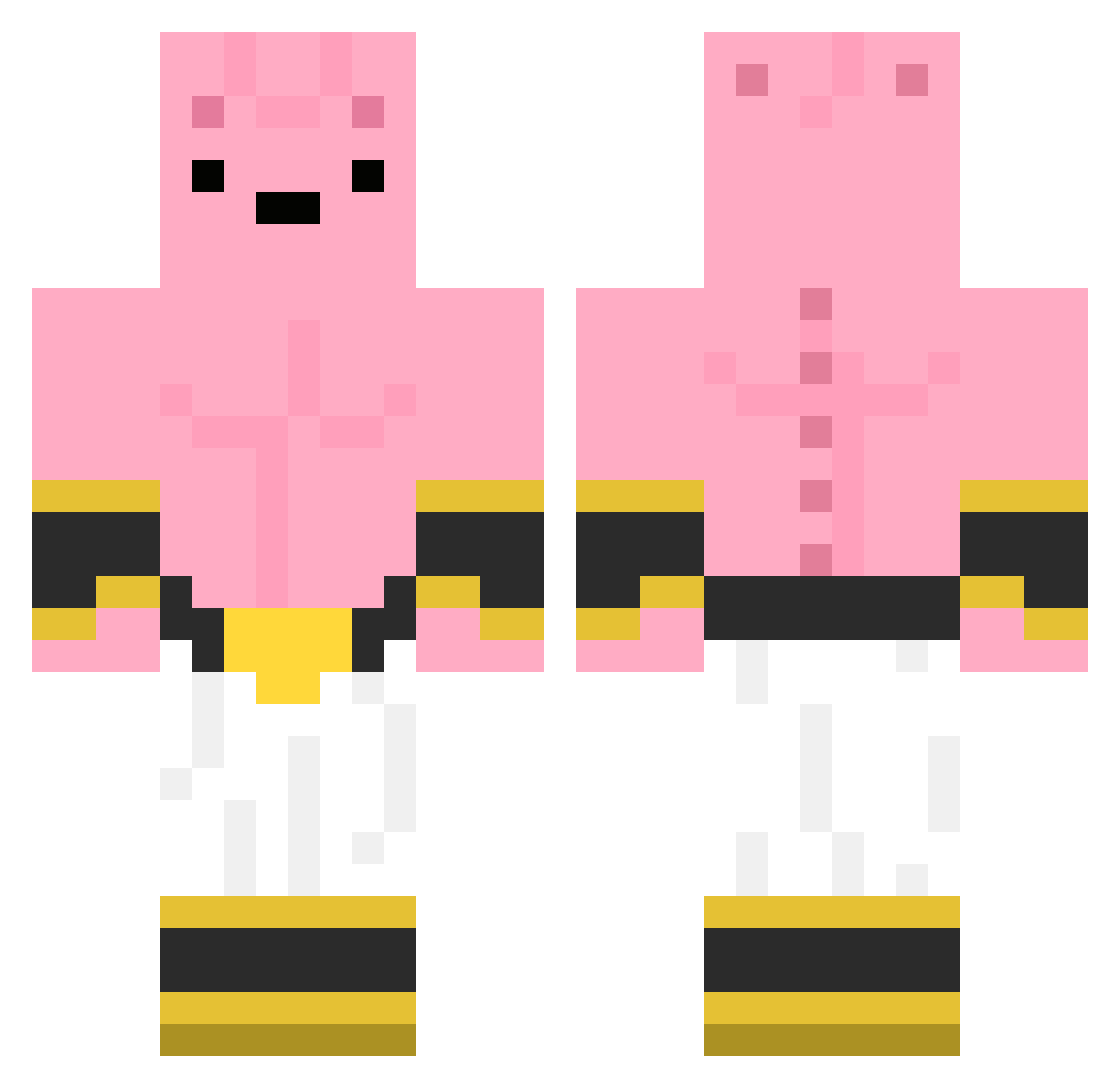 MajiBuu Minecraft skin, front and back view
