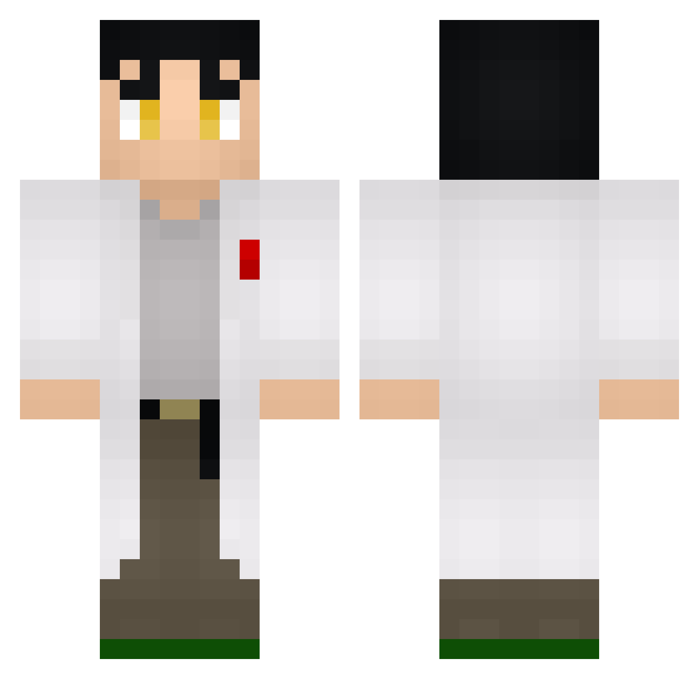 mirrorless22 Minecraft skin, front and back view