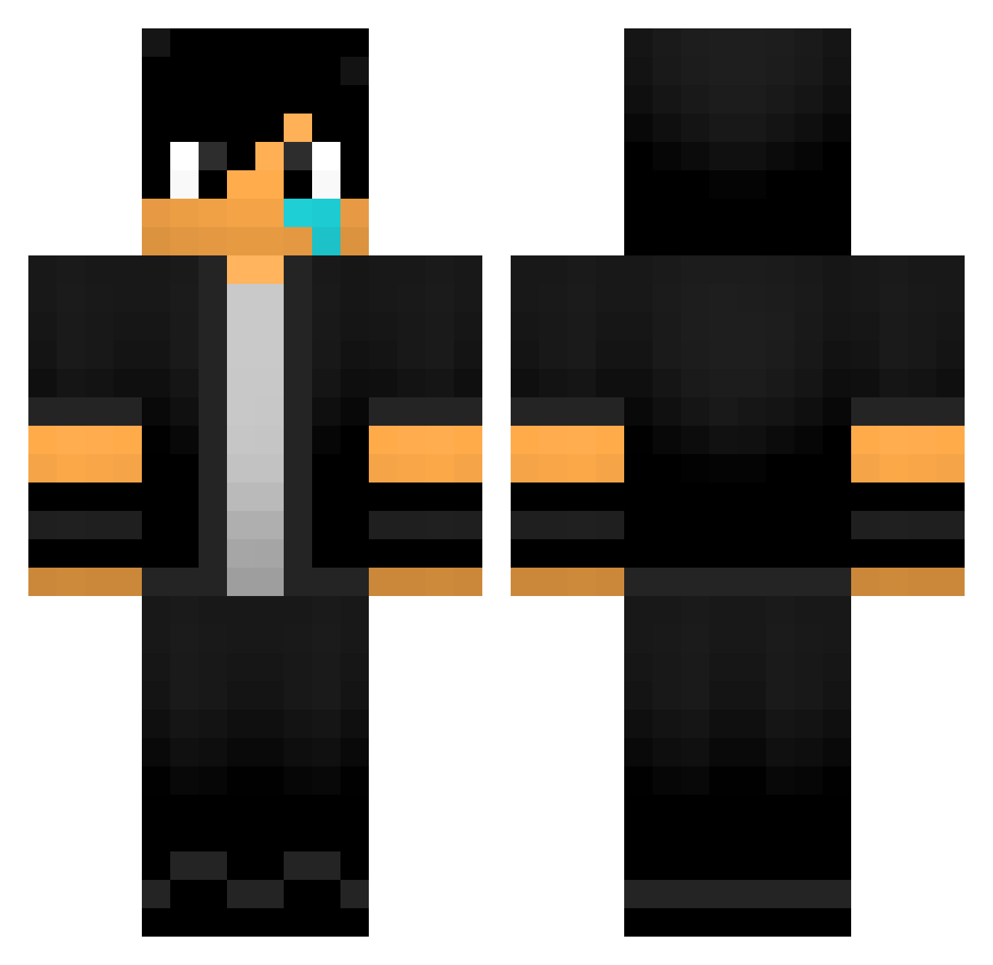 MorangoPlayer Minecraft skin, front and back view