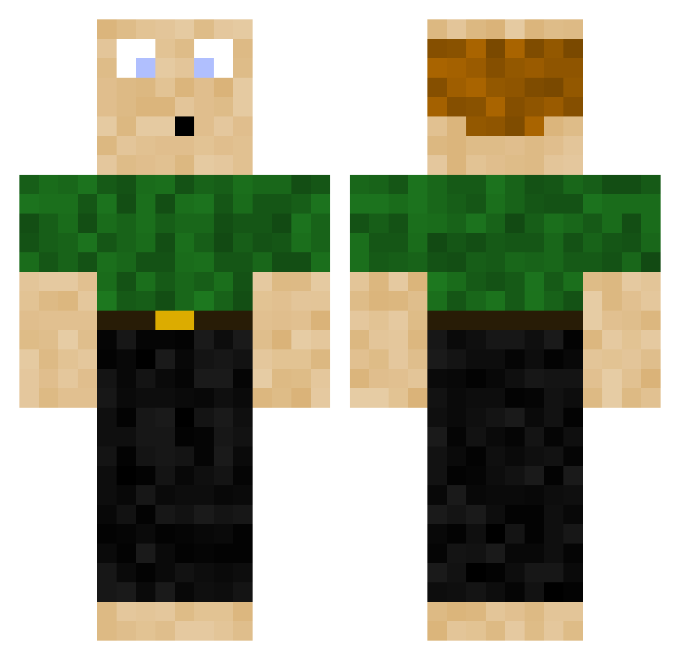 fartvape77 Minecraft skin, front and back view