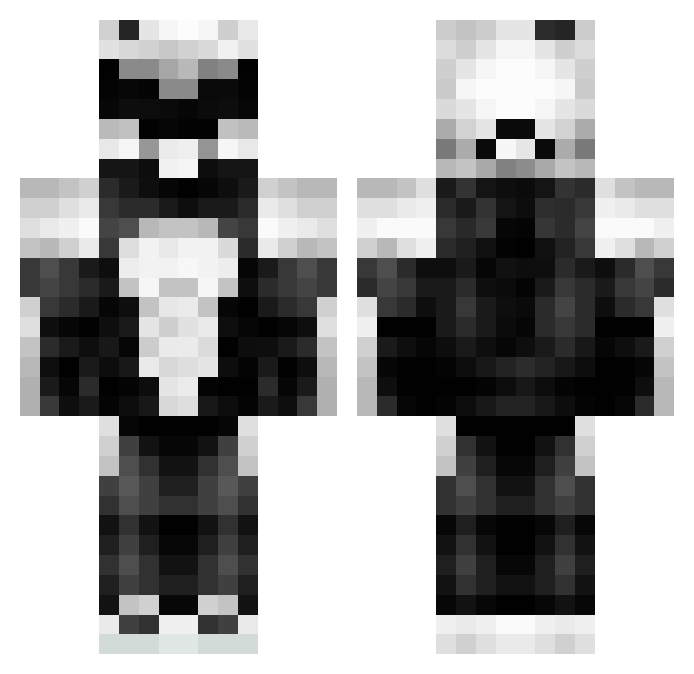 Ryz3nMC Minecraft skin, front and back view