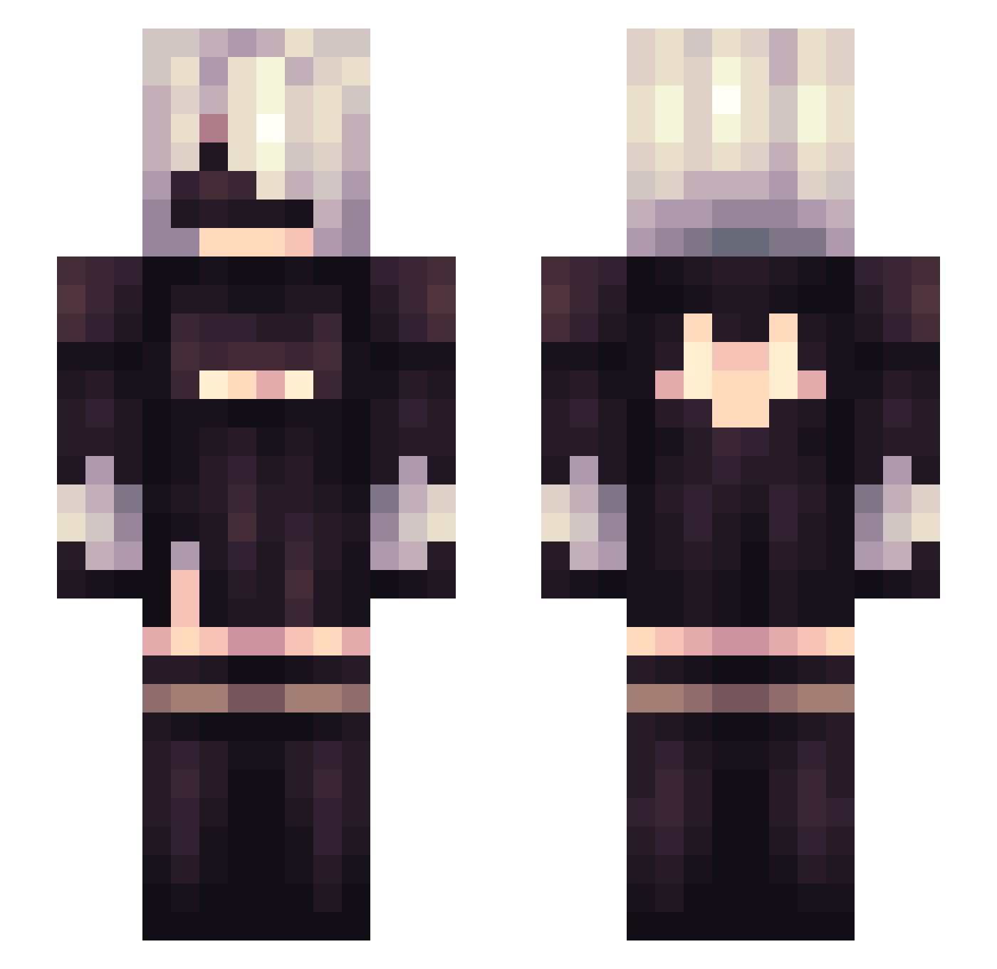 BeltaZ0625 Minecraft skin, front and back view