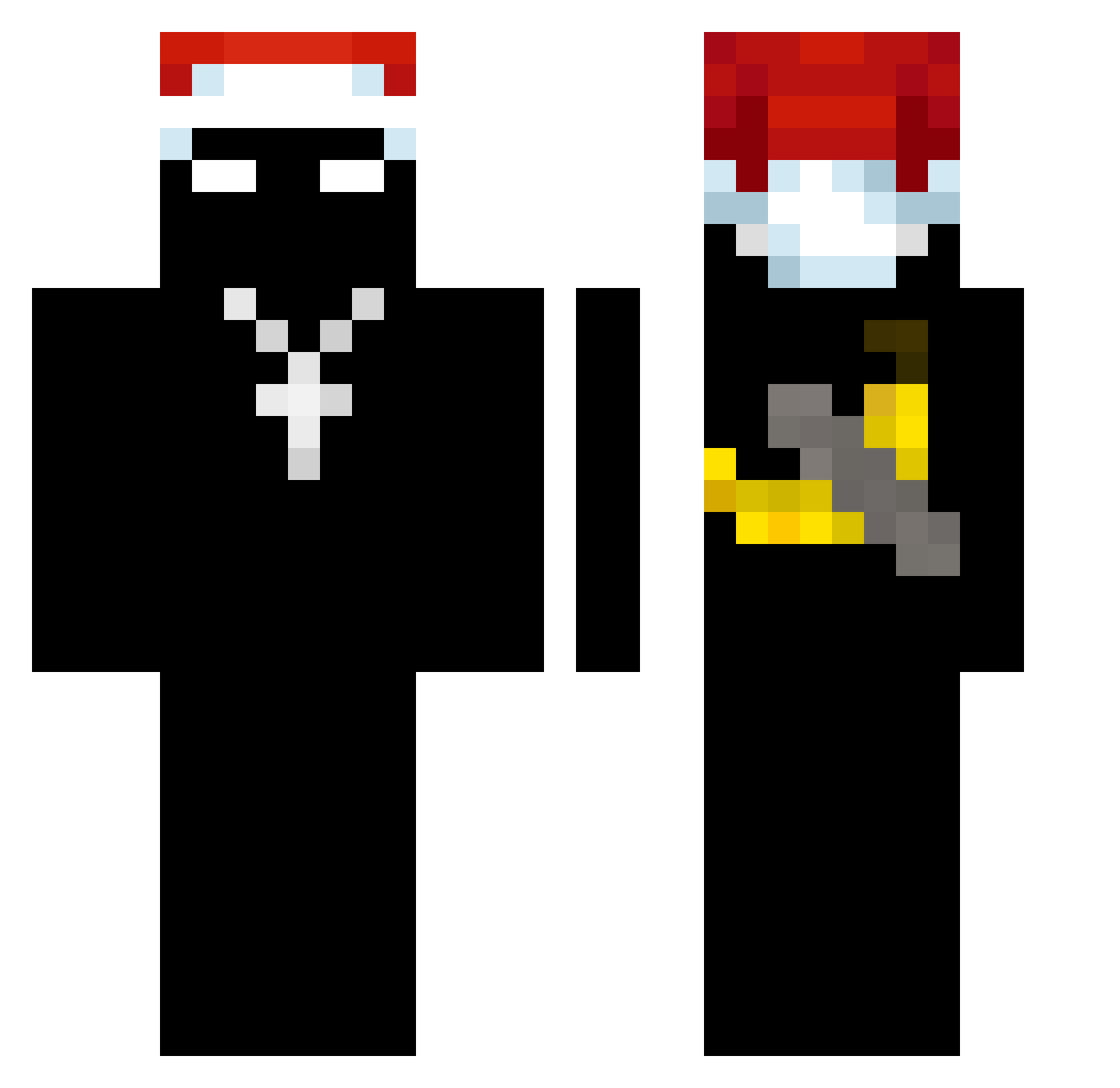 v3yroo Minecraft skin, front and back view