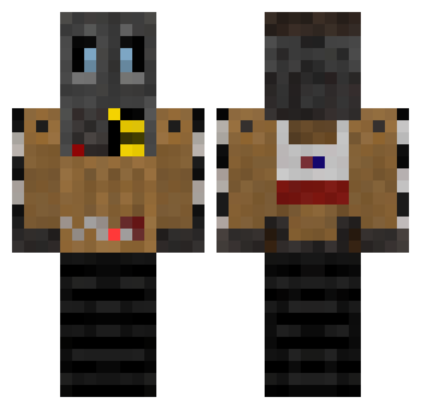 Robertwalle35 Minecraft skin, front and back view