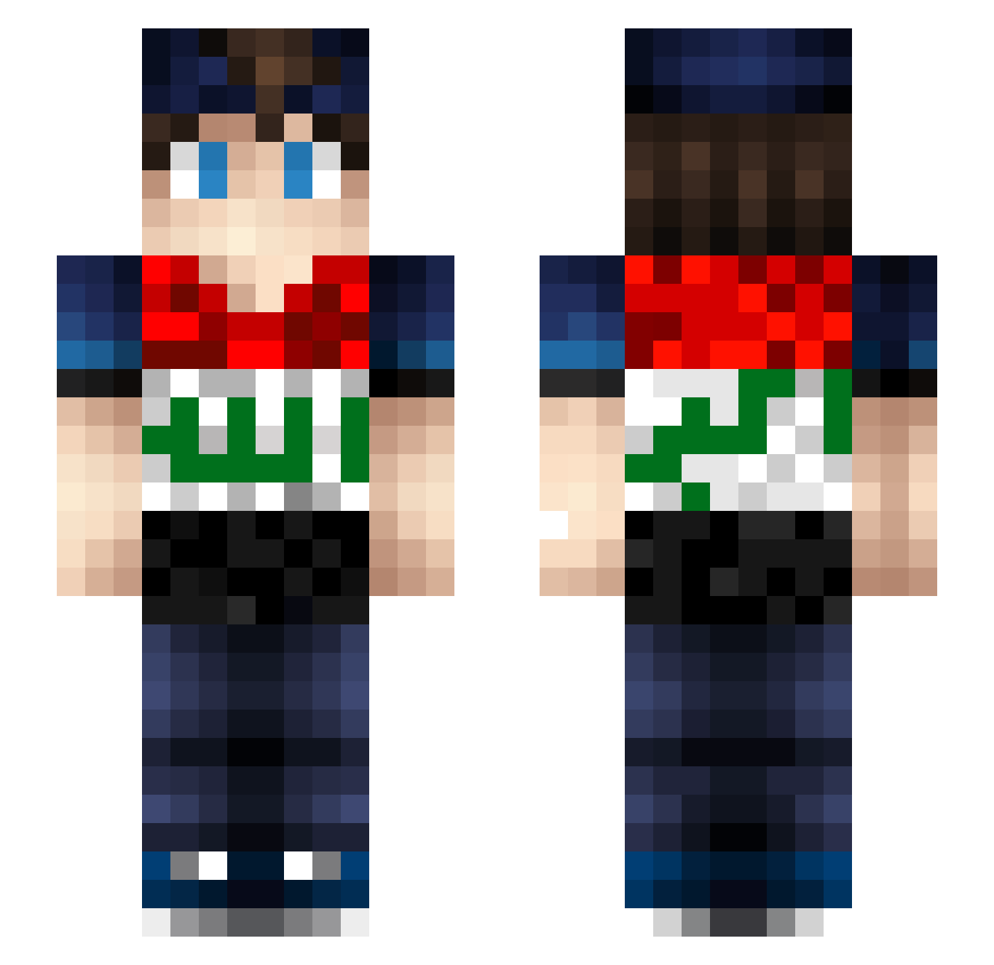 Jacari Minecraft skin, front and back view
