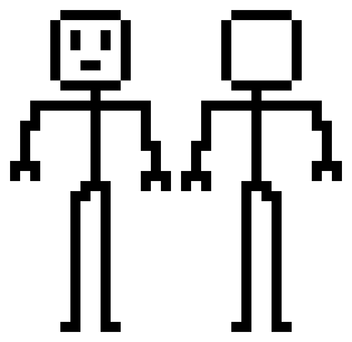 Rollerspace Minecraft skin, front and back view
