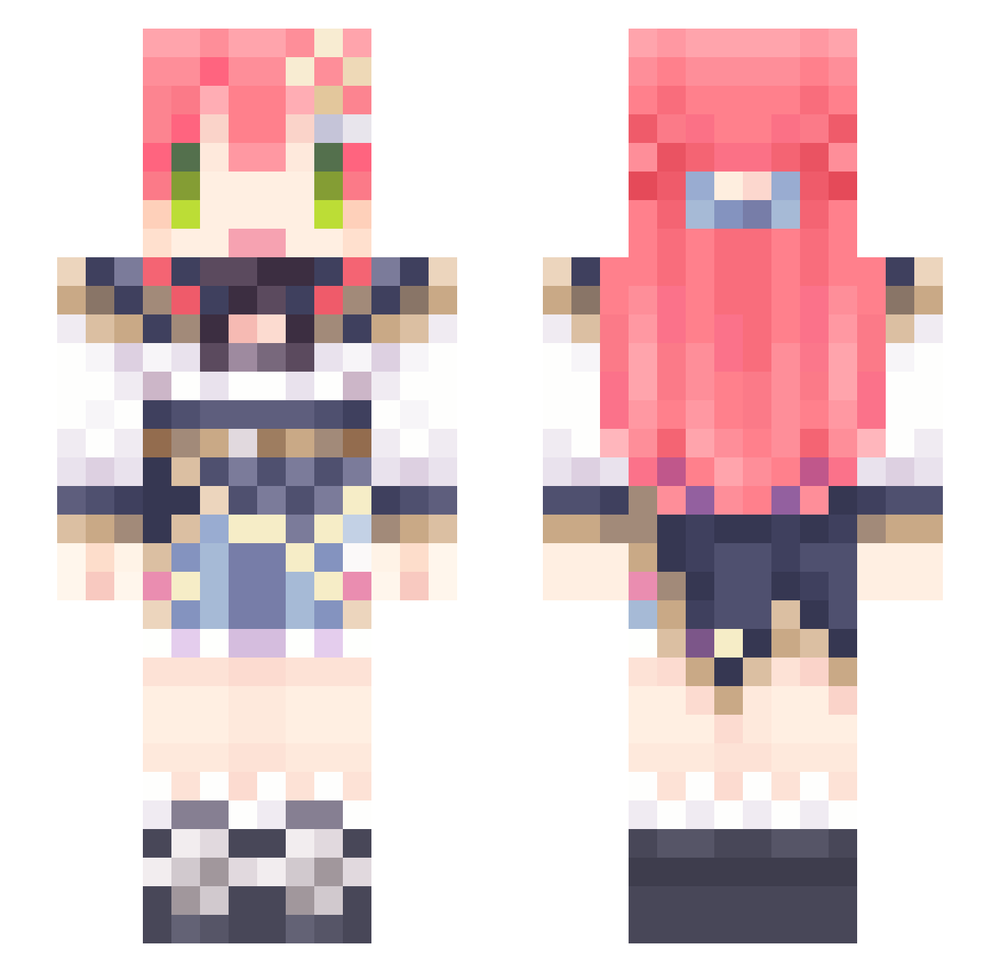 Neonix2073 Minecraft skin, front and back view