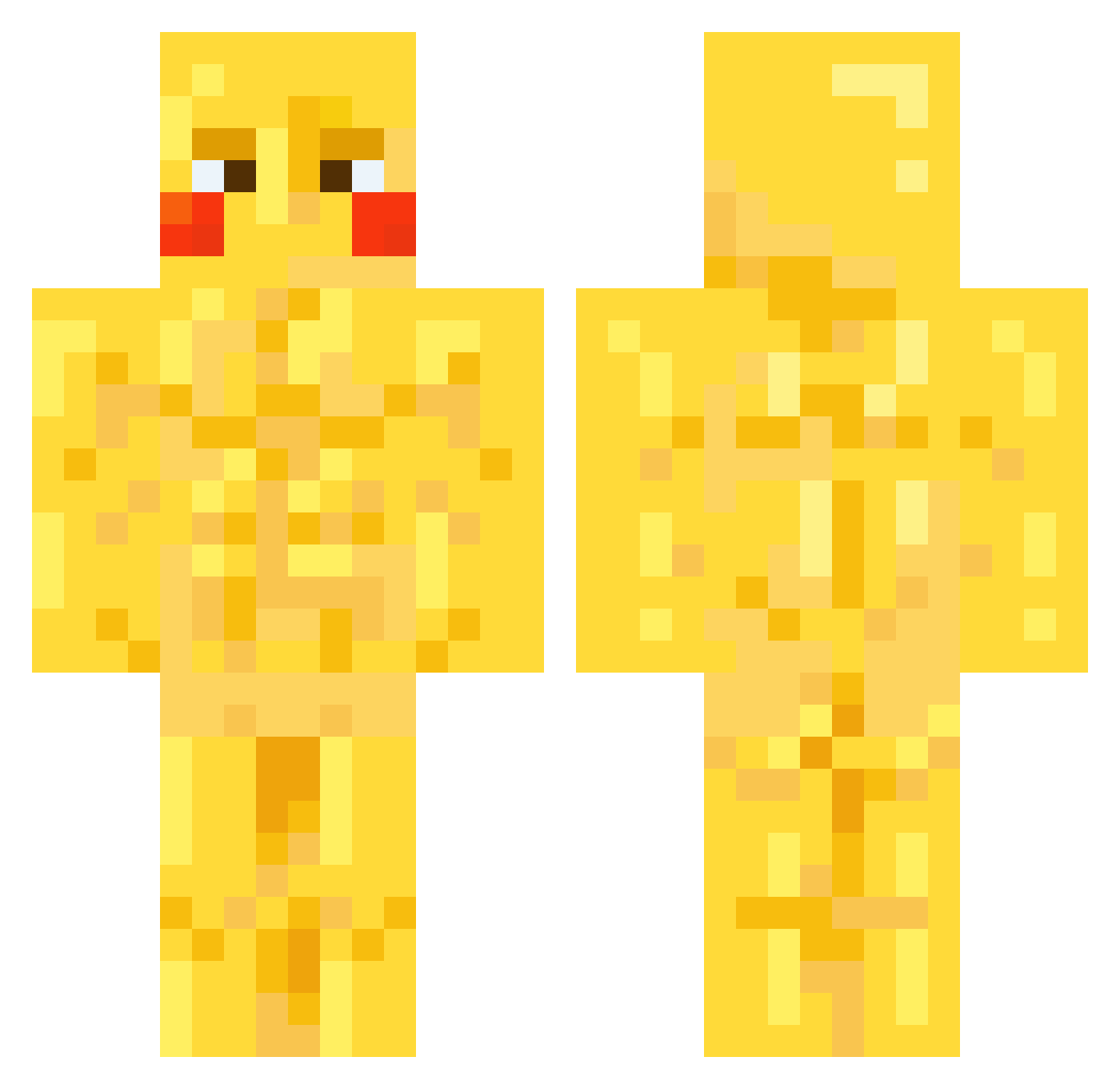 swqg_messiah Minecraft skin, front and back view