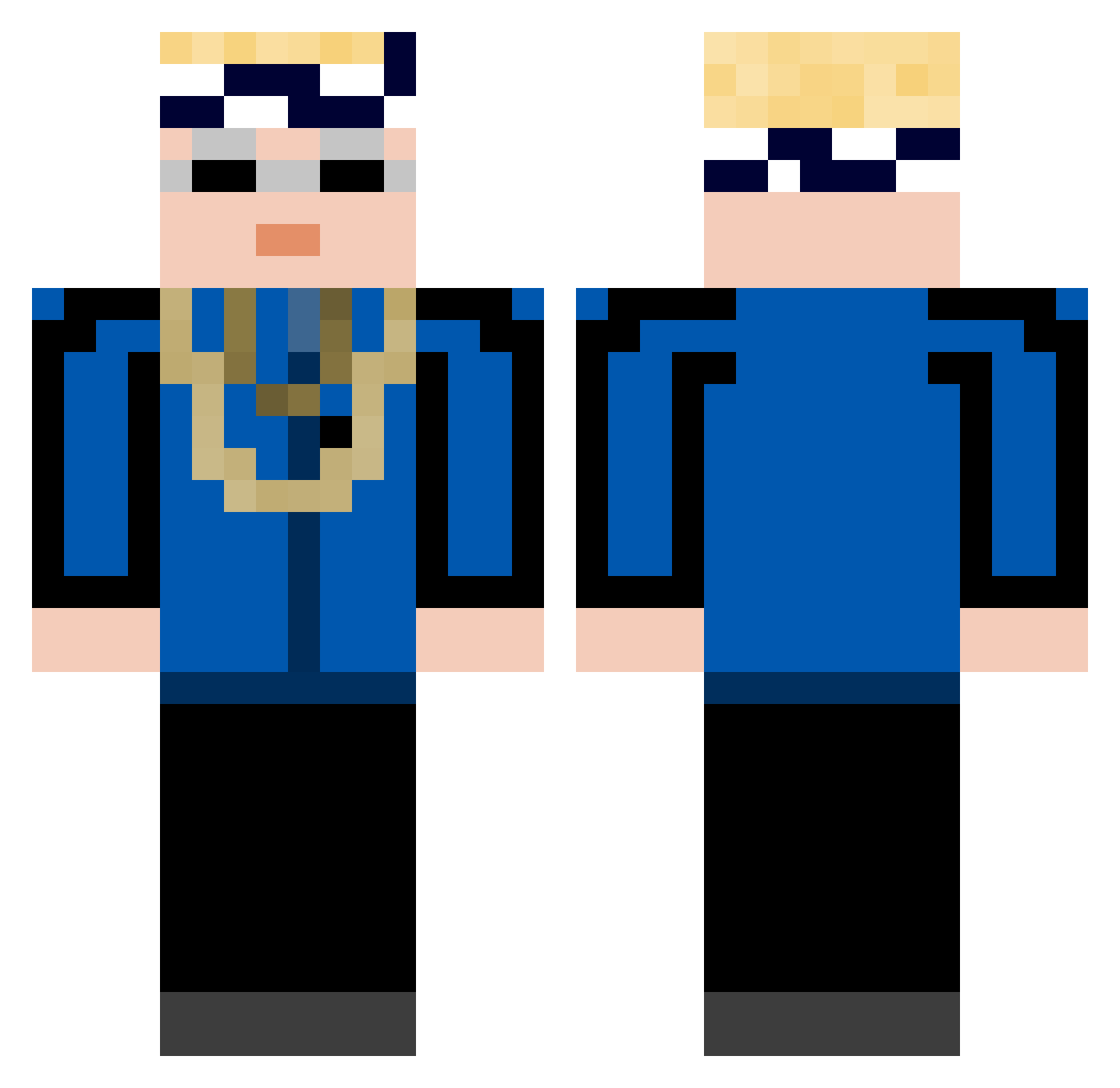 Jdawg4523 Minecraft skin, front and back view