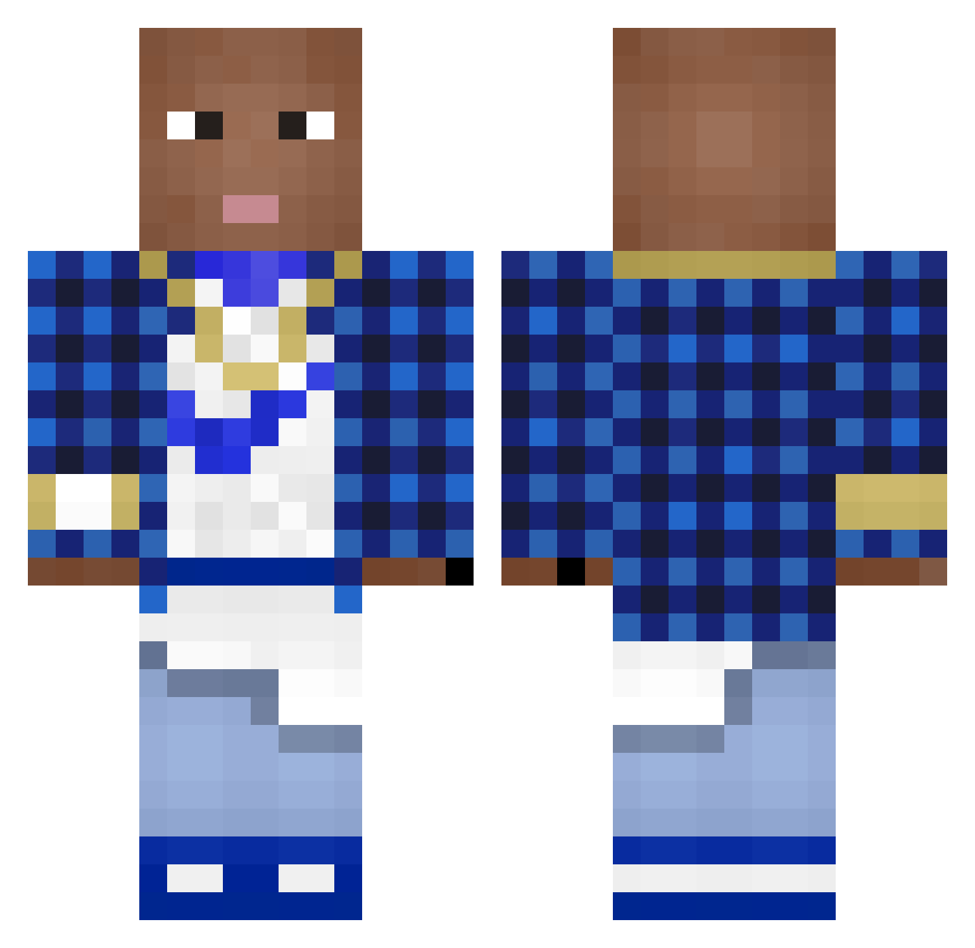 lxkw Minecraft skin, front and back view