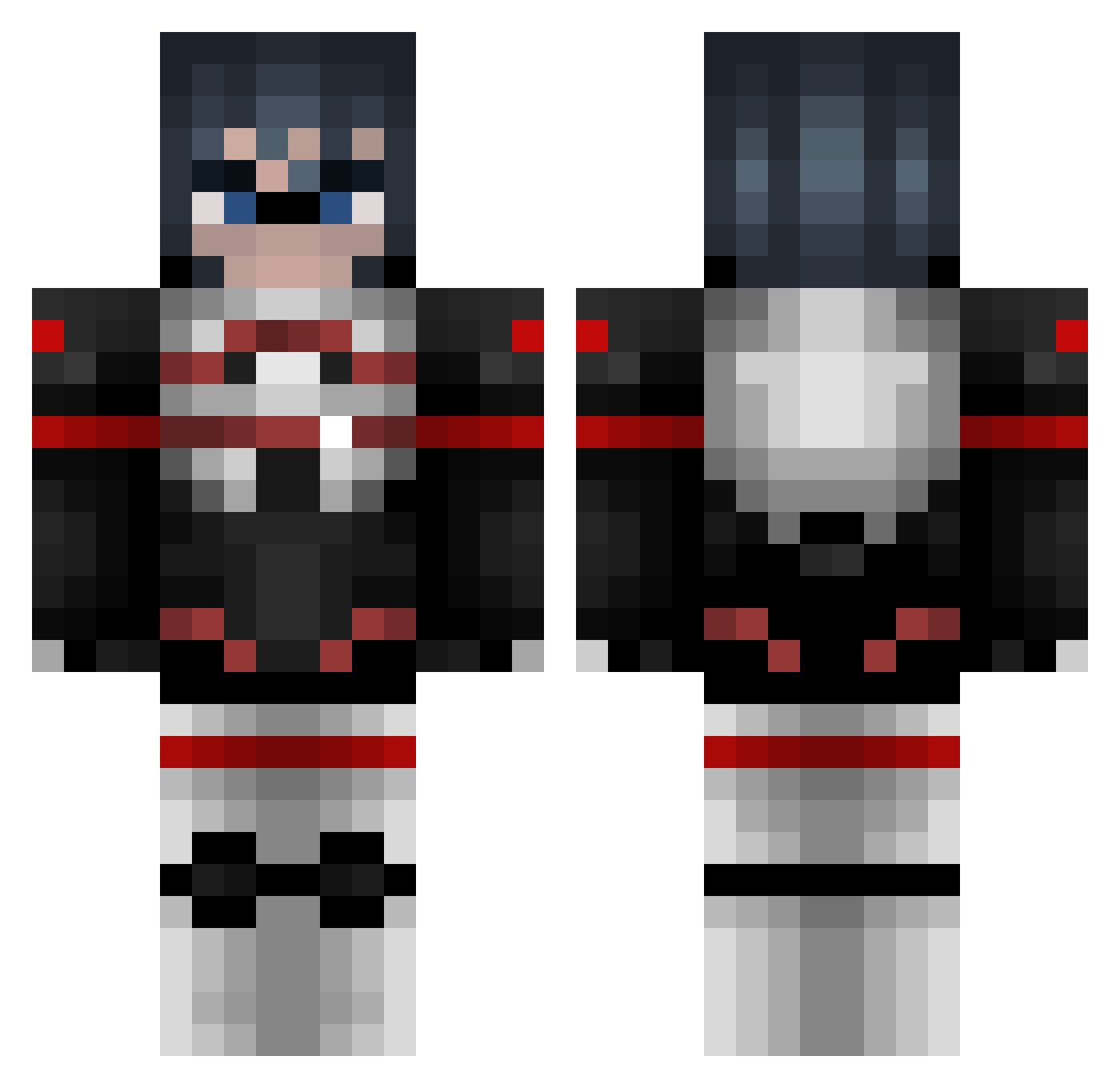 Lirex45 Minecraft skin, front and back view