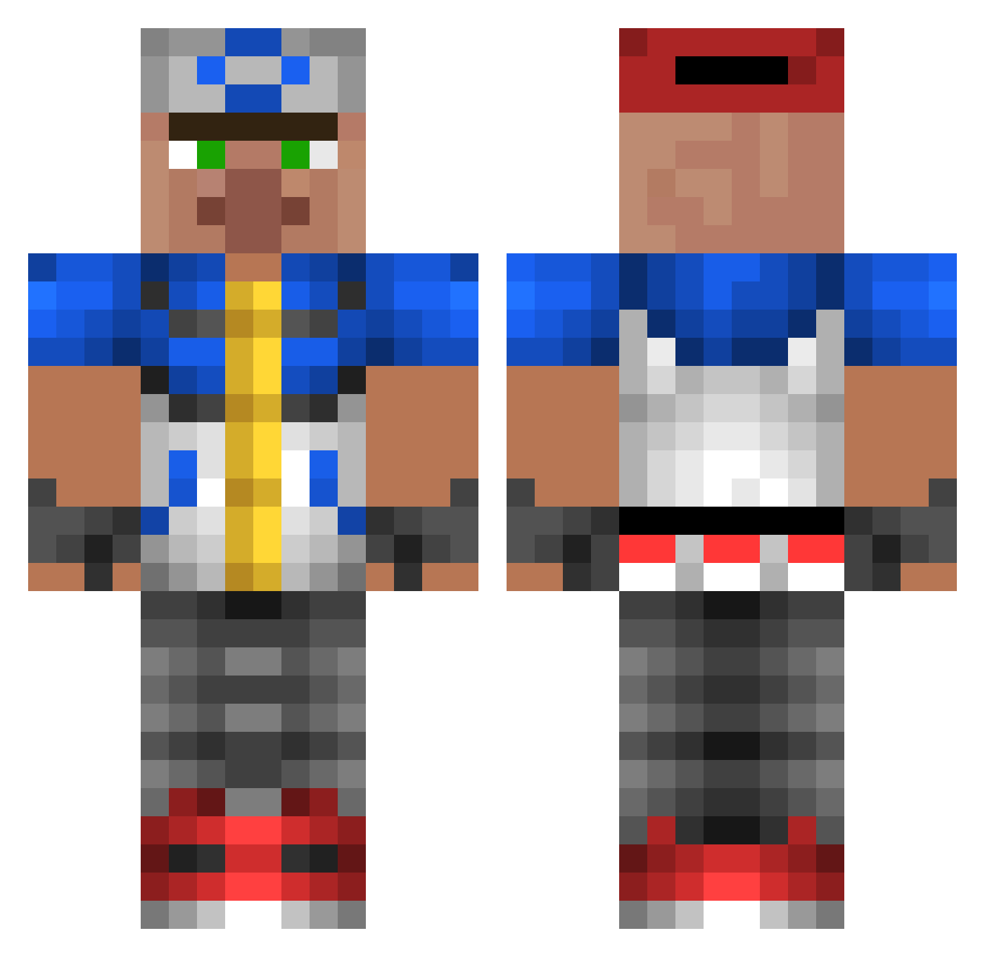 Heijin Minecraft skin, front and back view