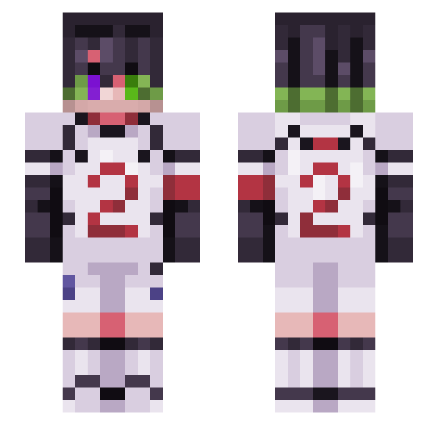Maschary Minecraft skin, front and back view