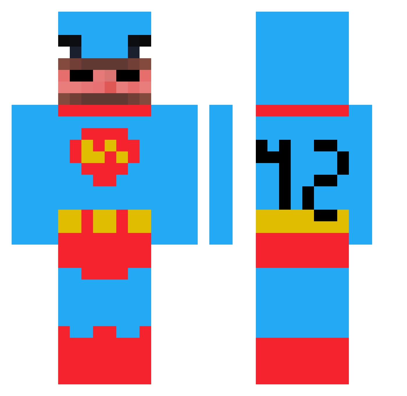 Kr0pek_ Minecraft skin, front and back view