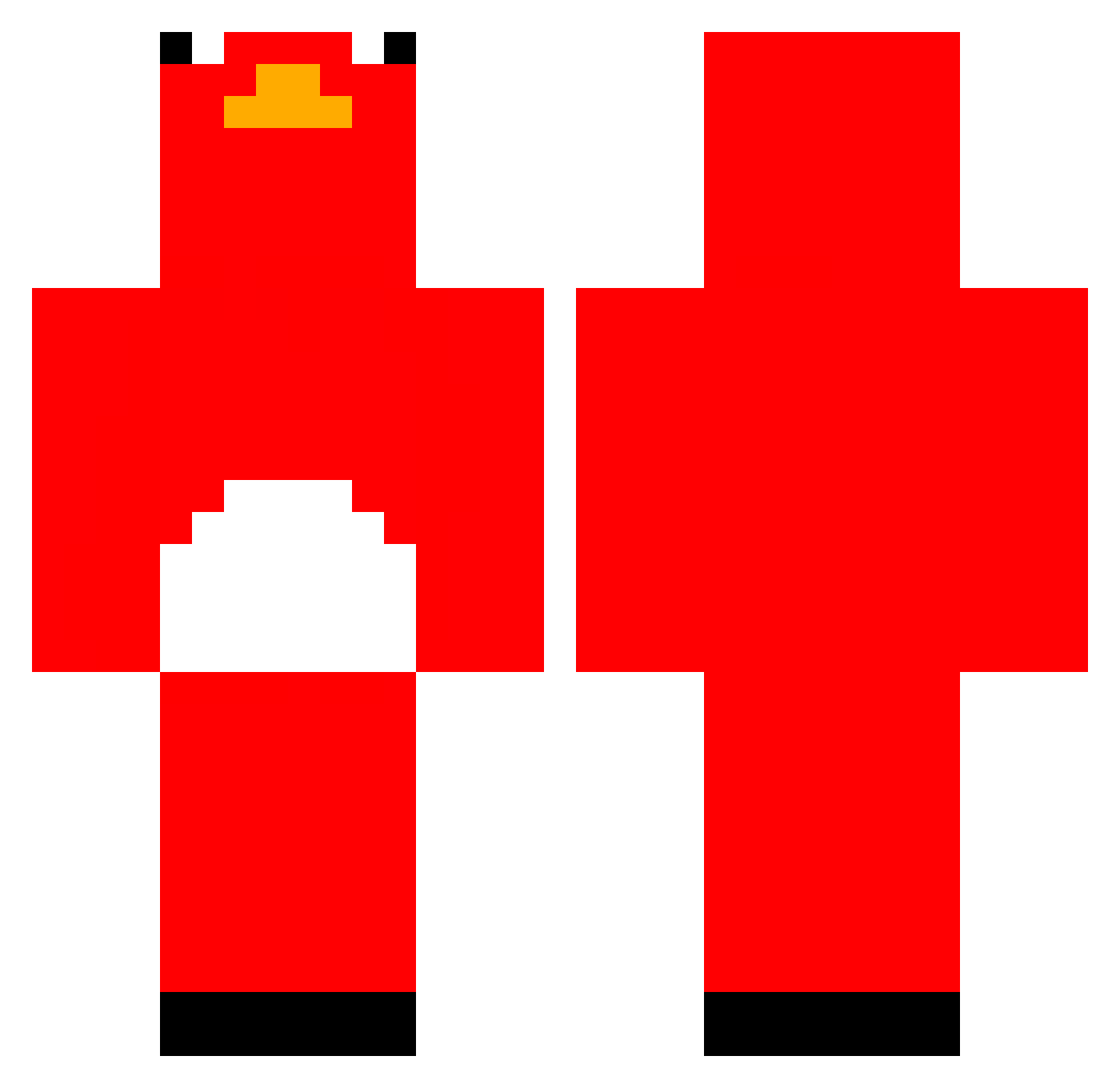 AliceInAfghan Minecraft skin, front and back view