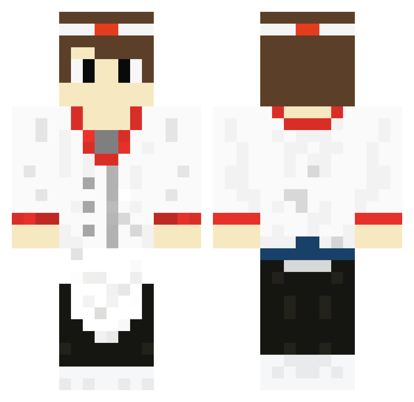 HEN_P Minecraft skin, front and back view