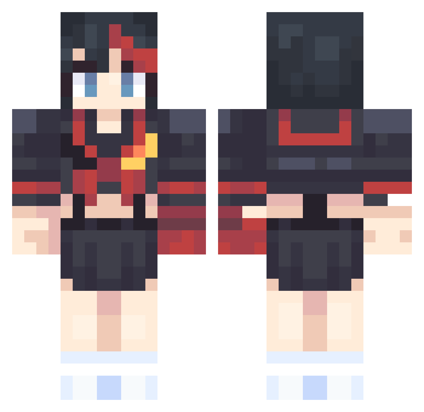 NotShinseiNova Minecraft skin, front and back view