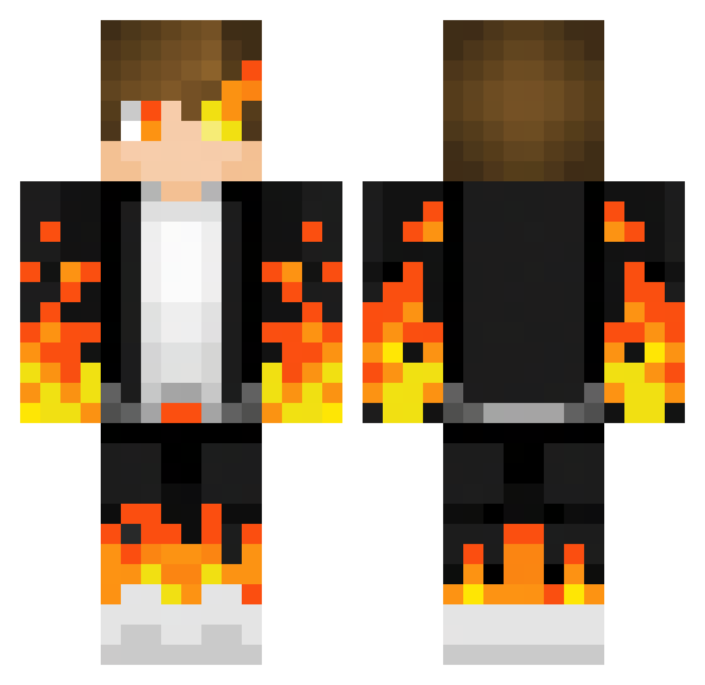 NotPregntJustFat Minecraft skin, front and back view
