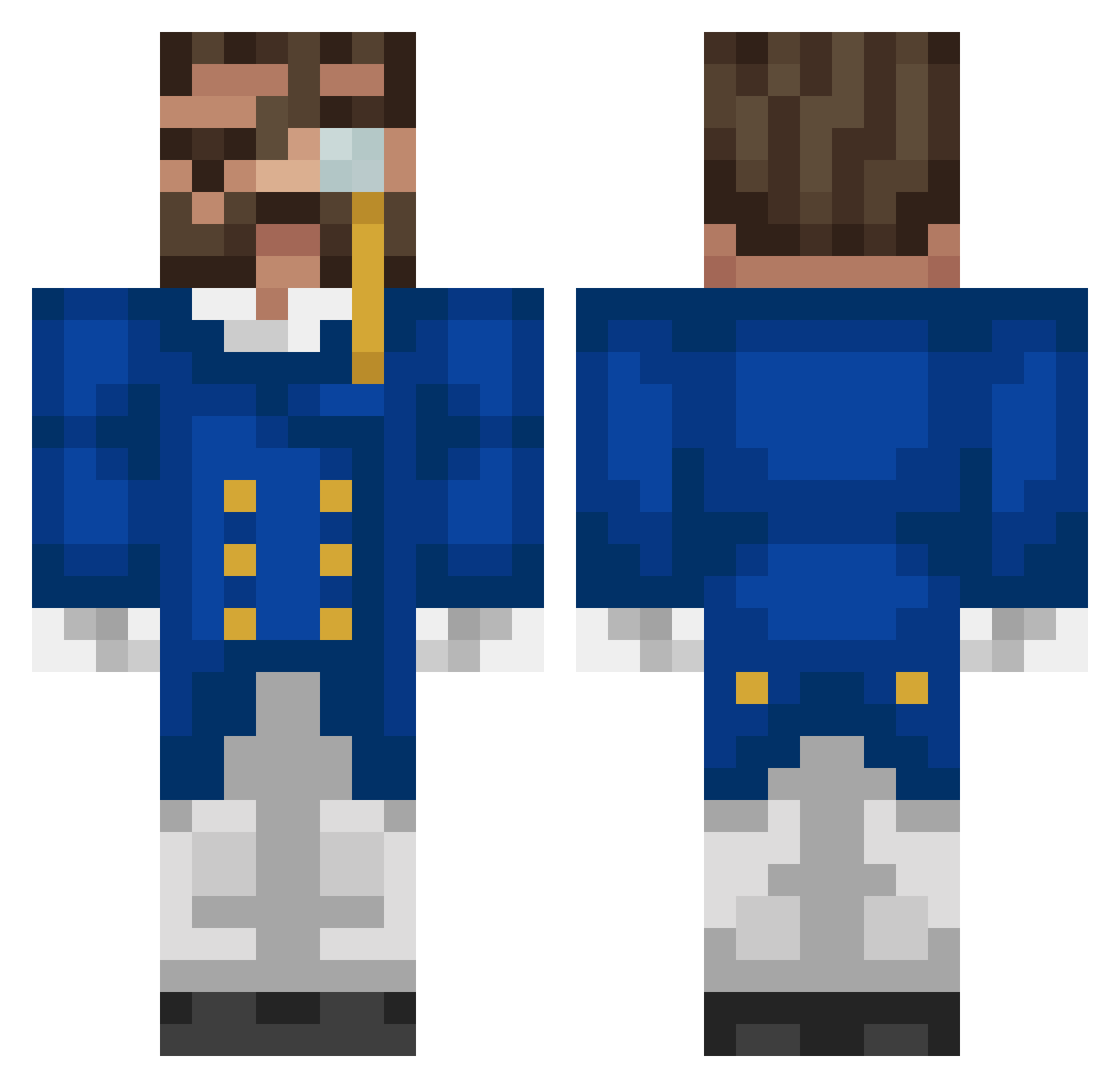 LordSchlingel Minecraft skin, front and back view