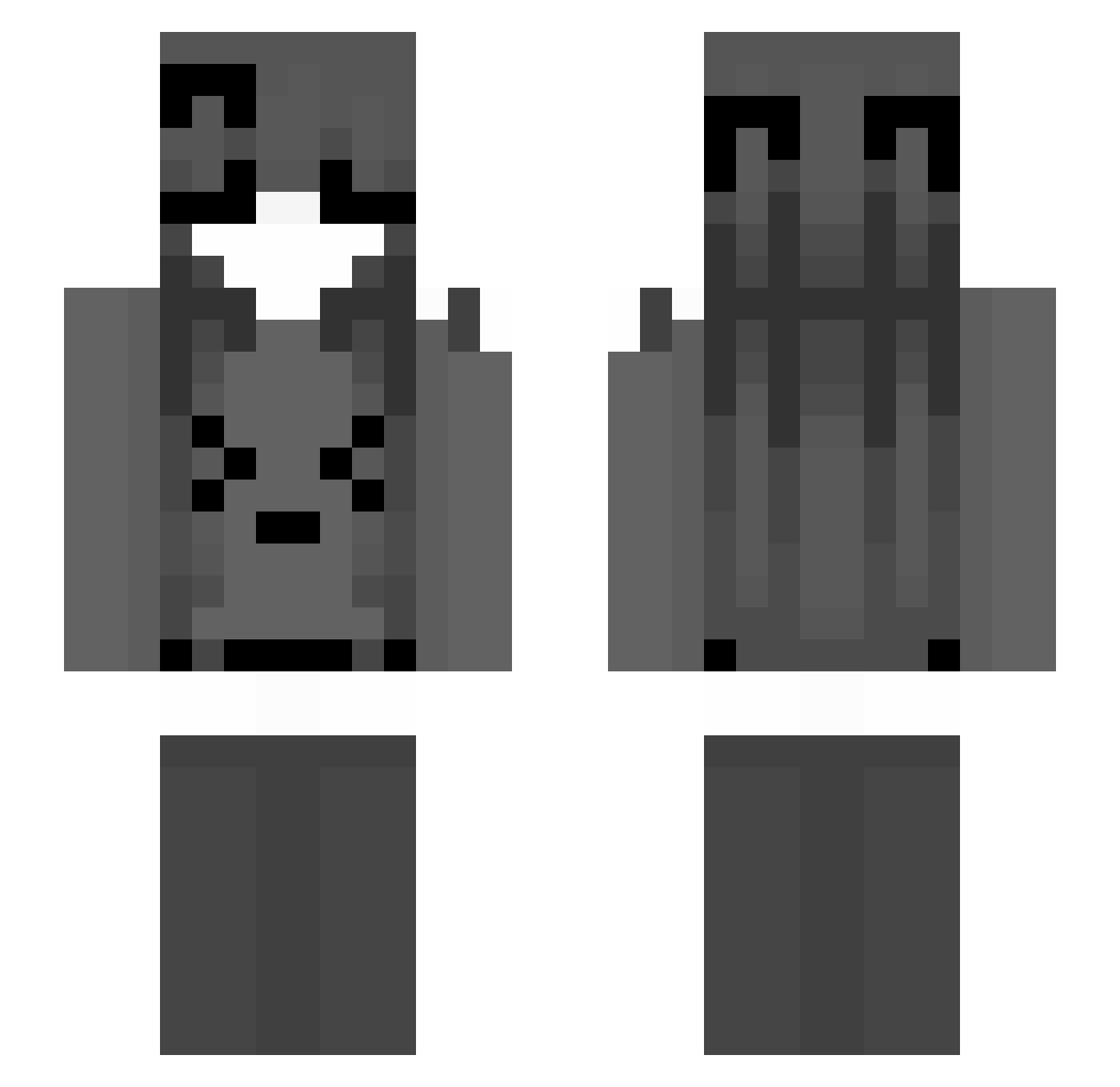 wauyb Minecraft skin, front and back view