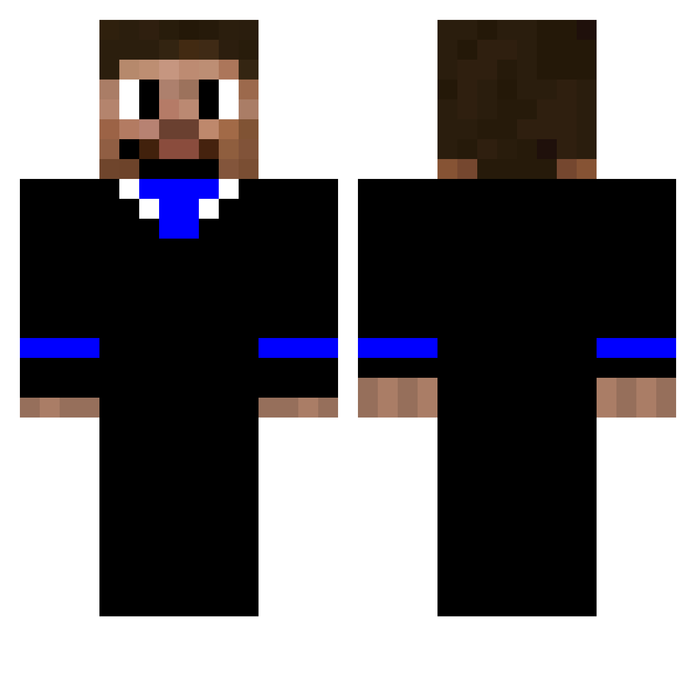 Wallpapers Minecraft skin, front and back view