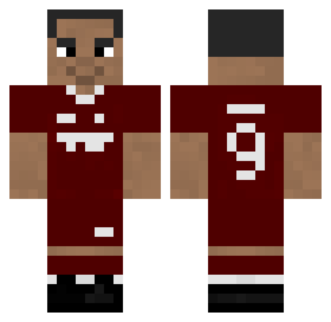 tuti7727 Minecraft skin, front and back view