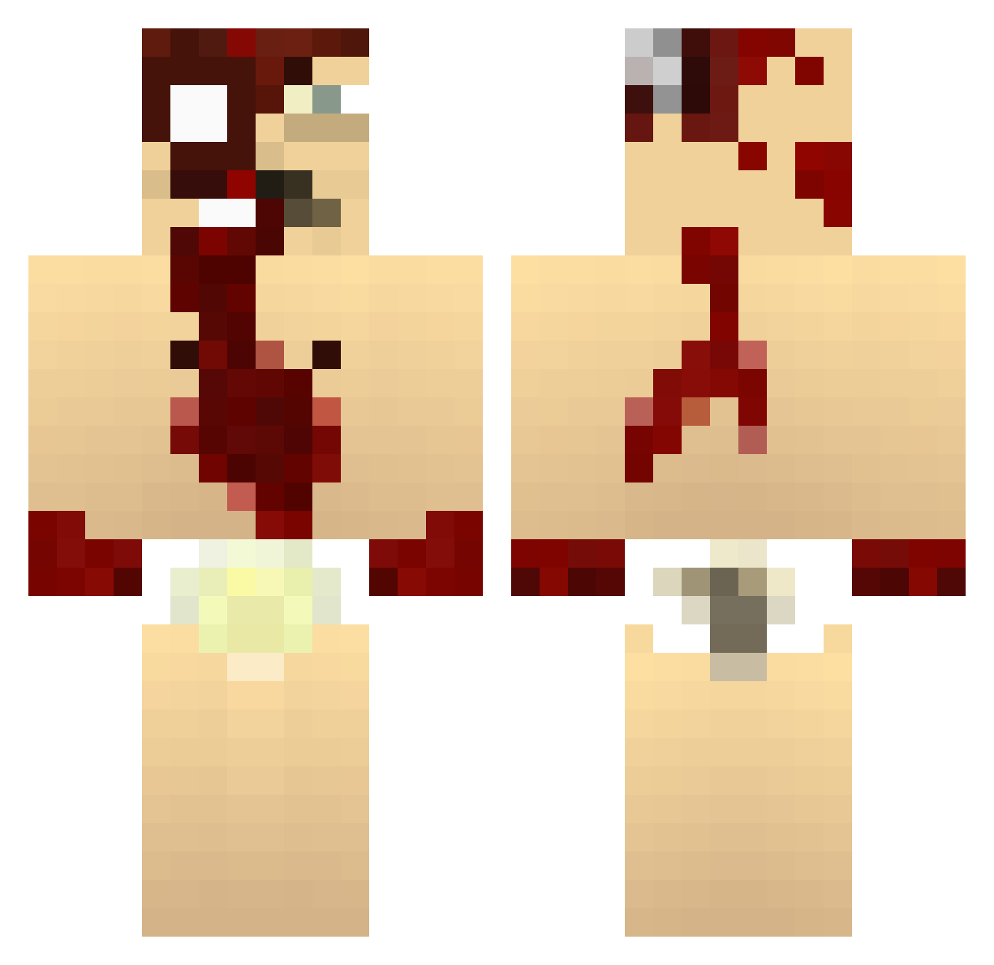 Munting Minecraft skin, front and back view
