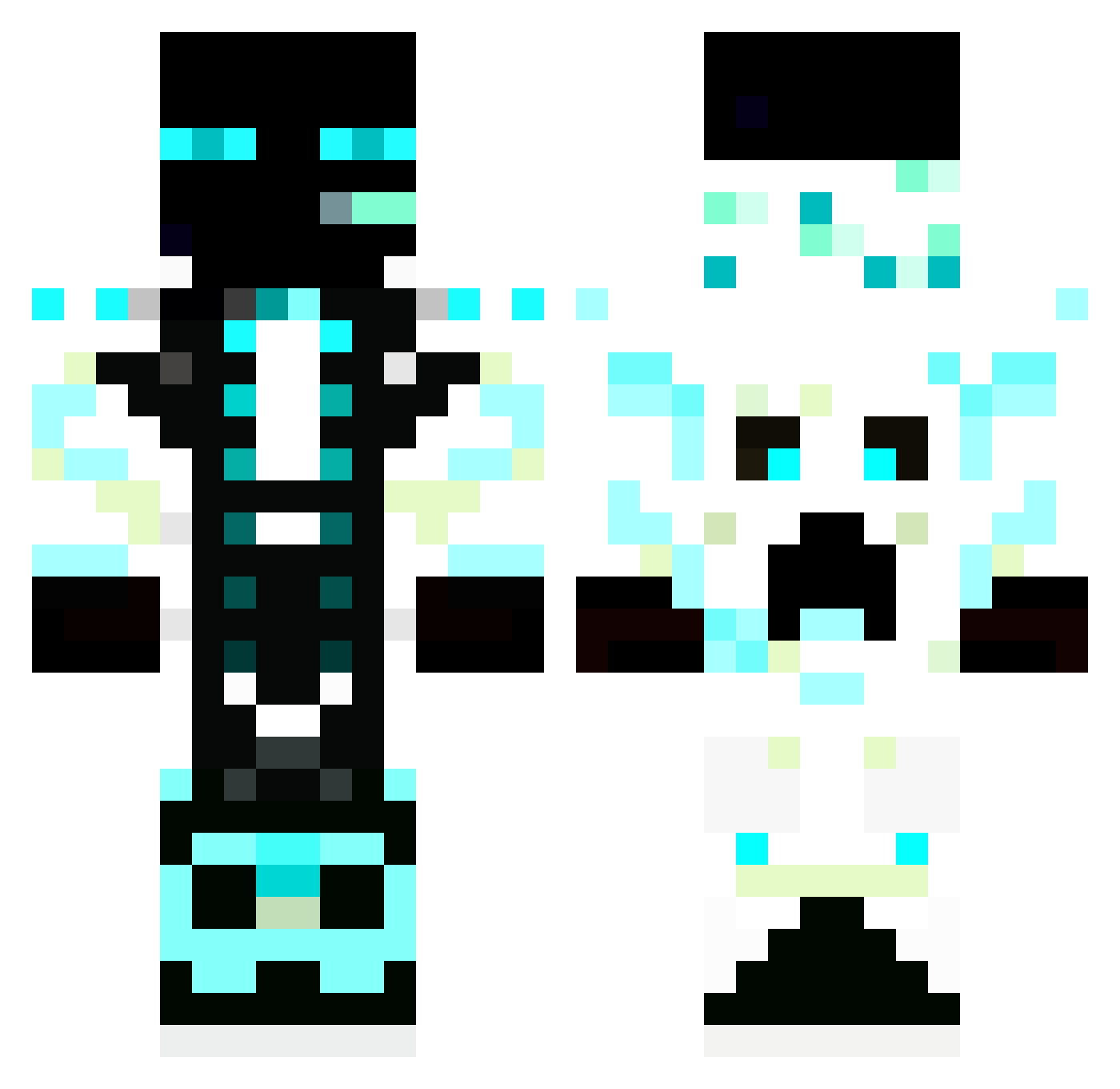 Sidi Minecraft skin, front and back view
