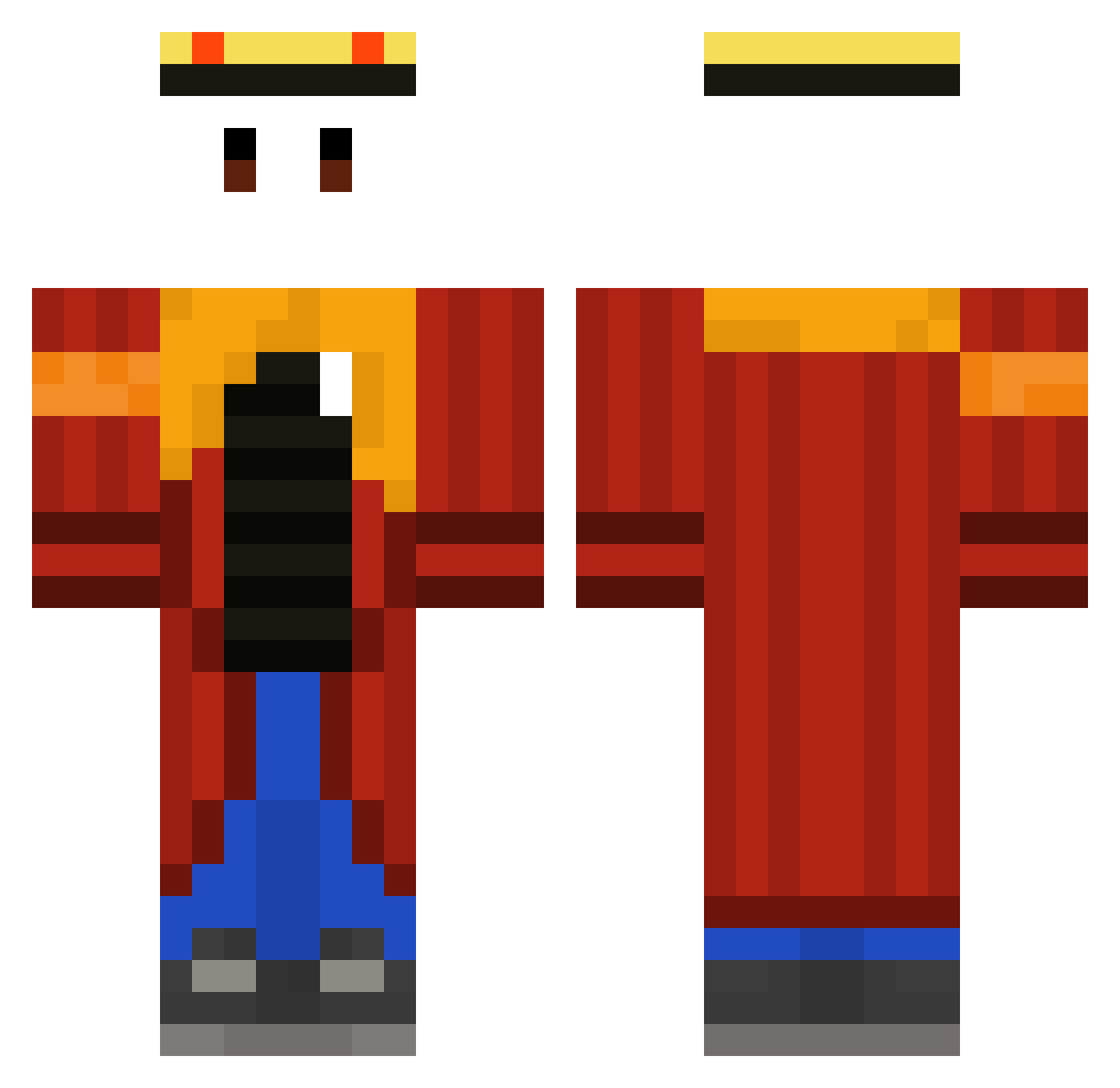 thoricelli Minecraft skin, front and back view